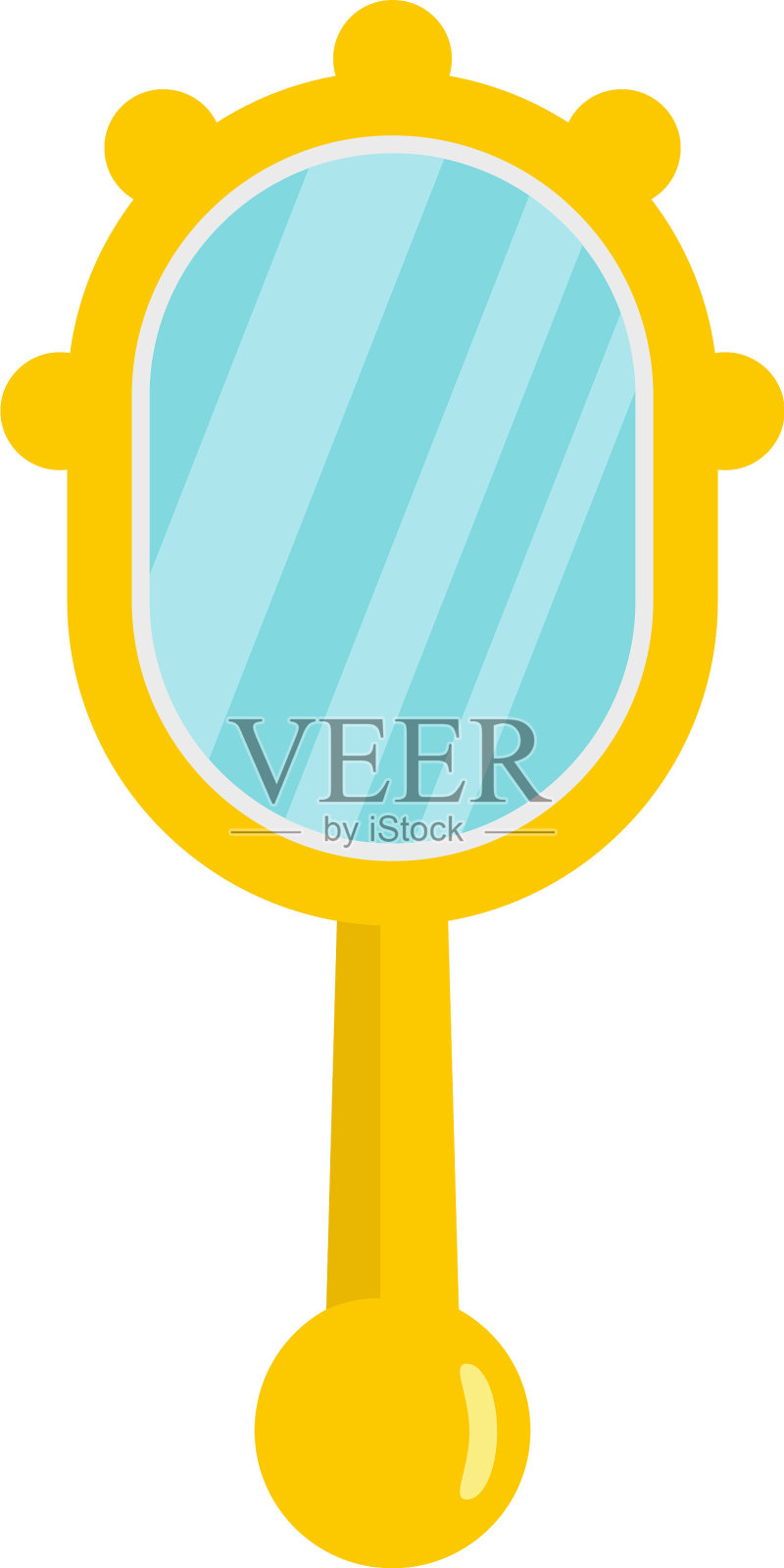 手镜图标平面风格设计元素图片