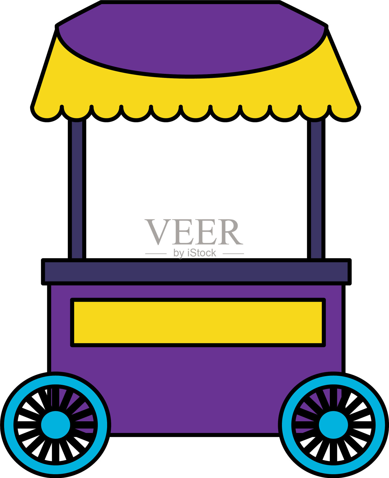 展台食物在白色的背景设计元素图片