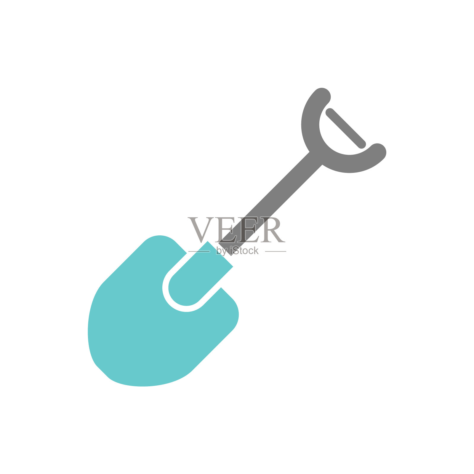 露营铲图标在白色背景为设计元素图片