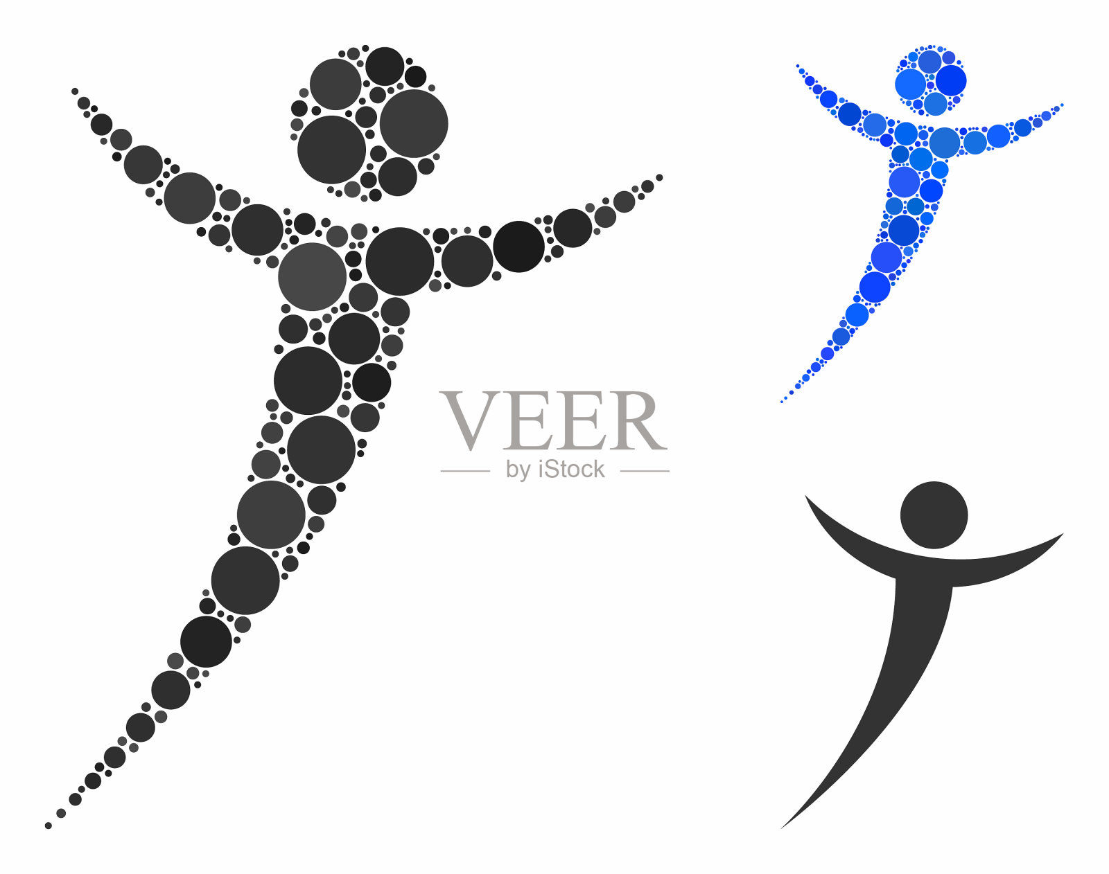 抽象人组成图标球项目插画图片素材