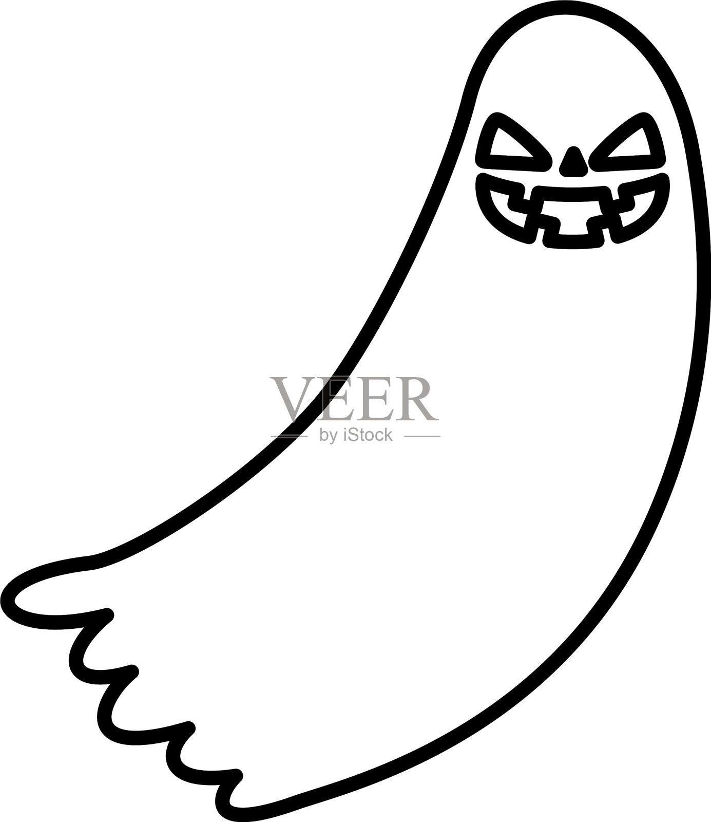 万圣节幽灵神秘孤立图标设计元素图片