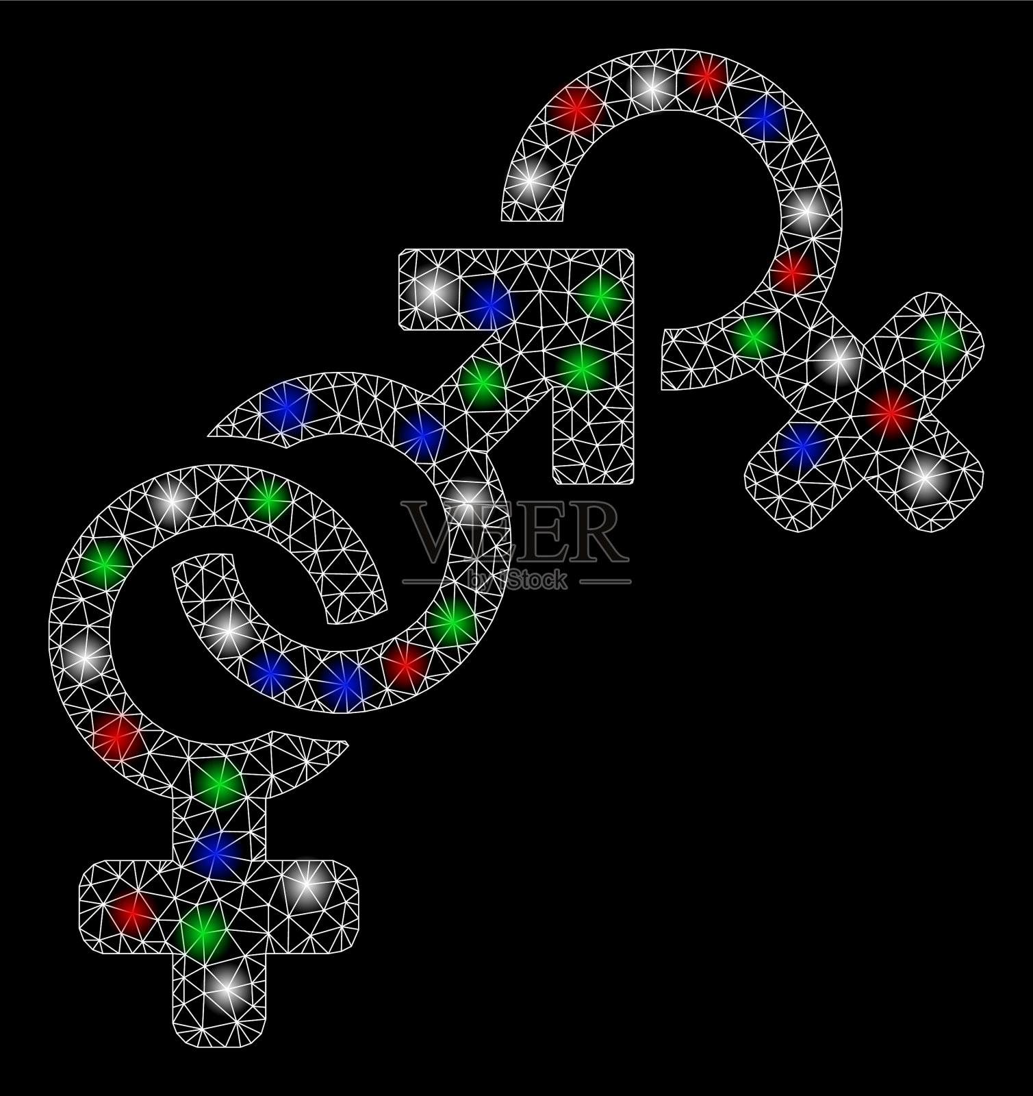 亮网网络信誉度突破与耀斑插画图片素材