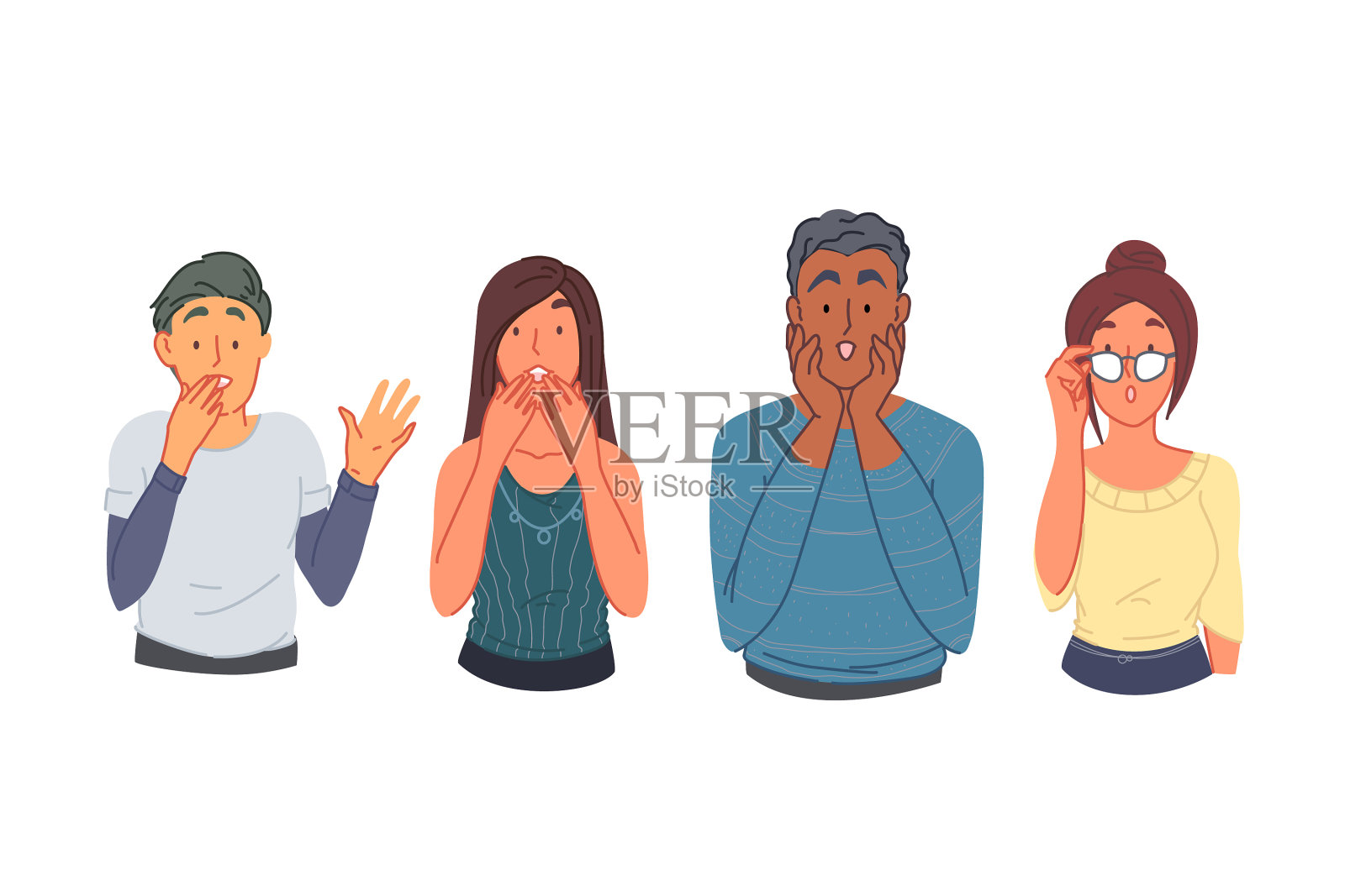 意想不到的意外反应概念插画图片素材