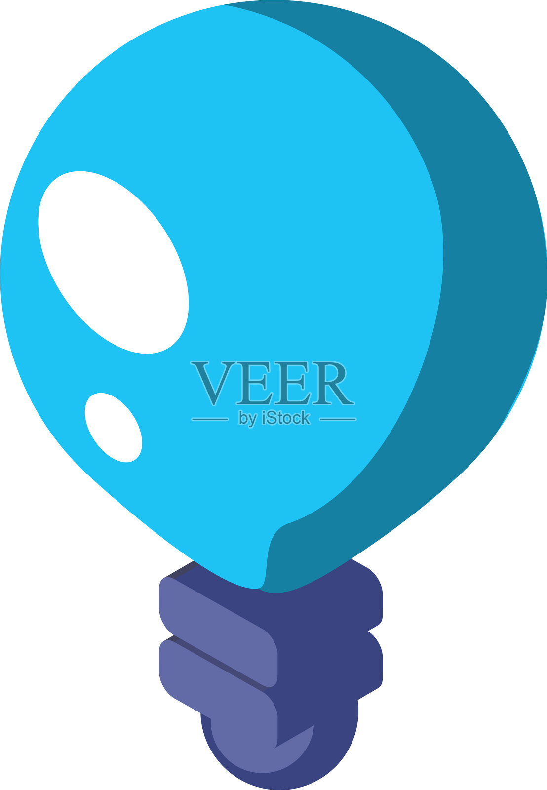 数字灯泡等距图标设计设计元素图片