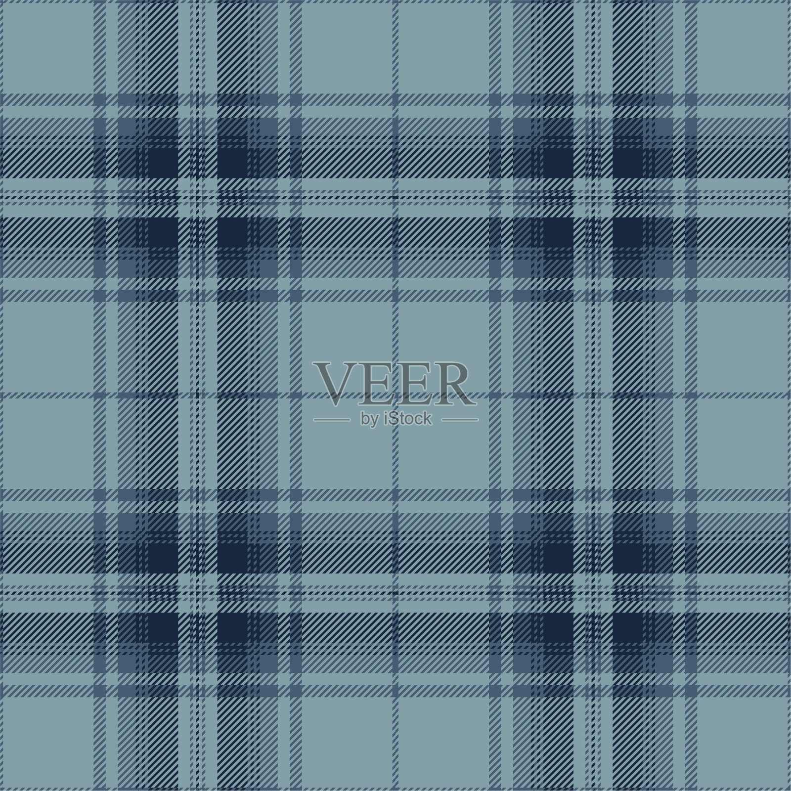 蓝格子格子苏格兰图案插画图片素材