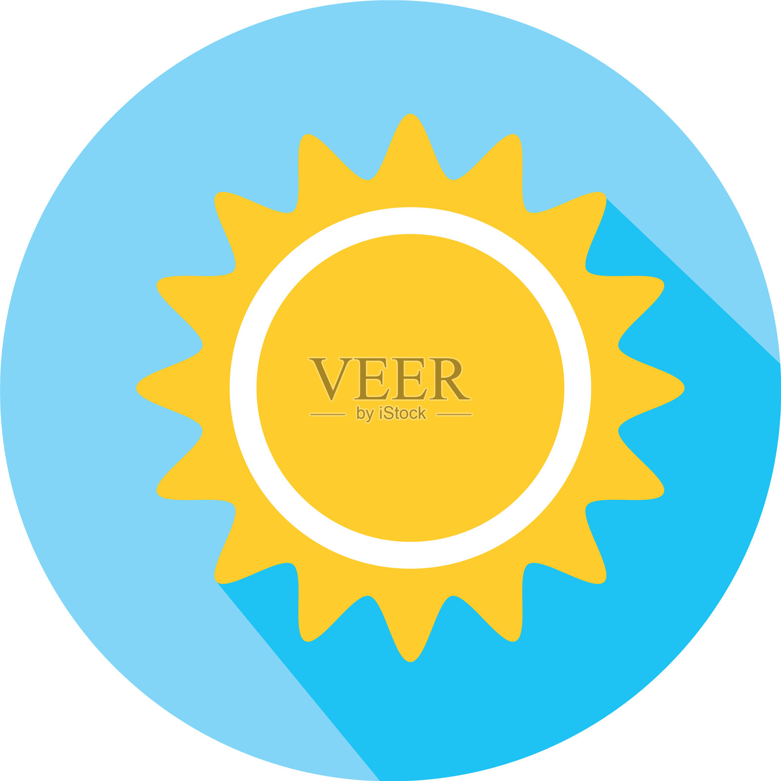 孤立太阳图标块设计图标素材