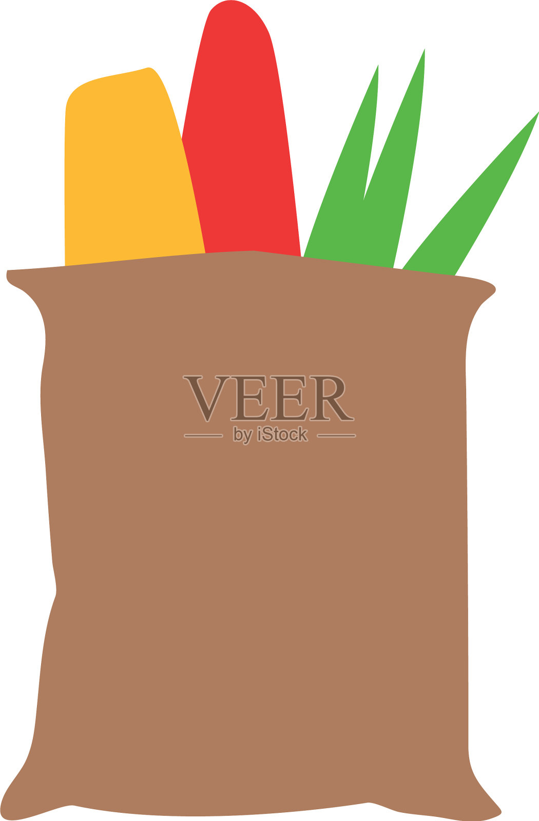 超市蔬菜袋插画图片素材