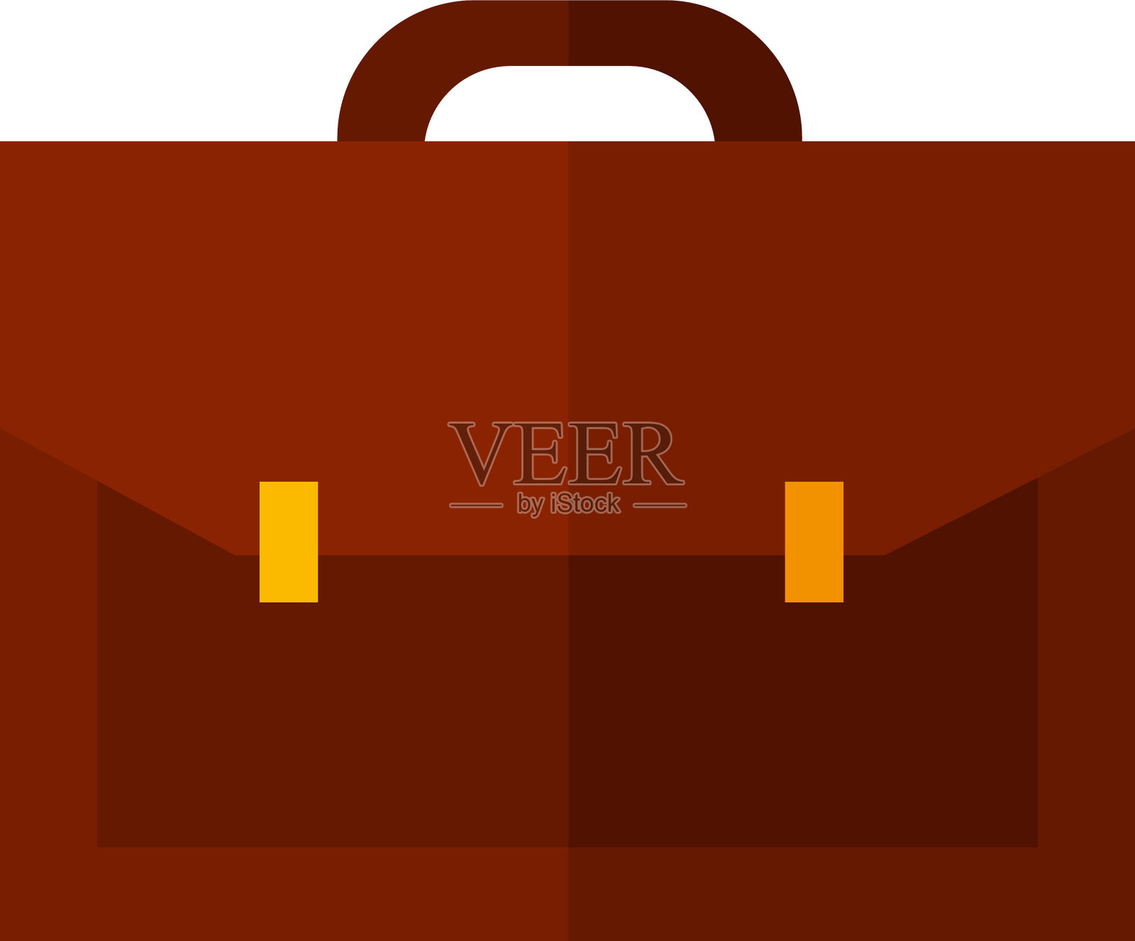 孤立的专业手提箱平面设计设计元素图片