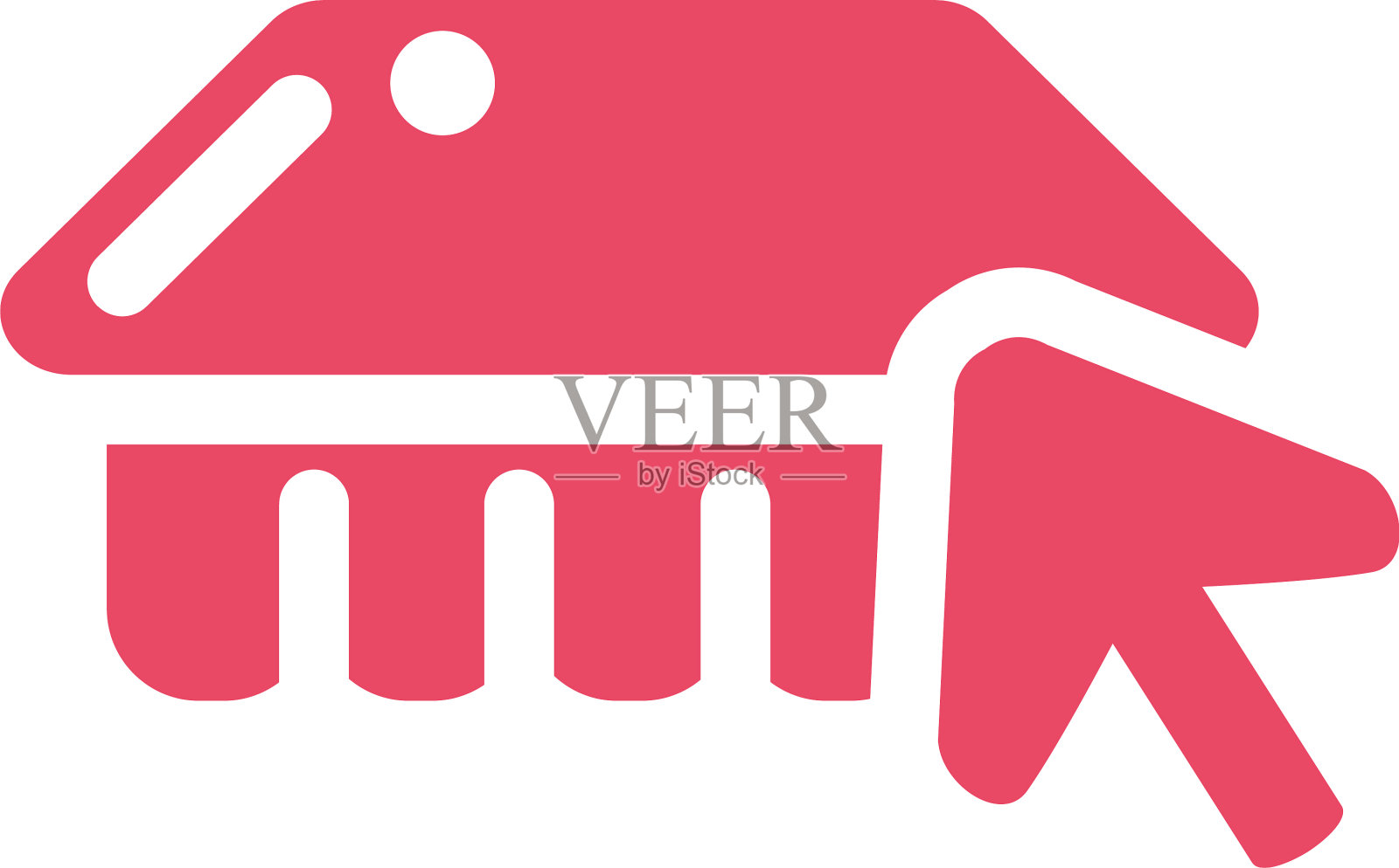 商店前面有白色背景的条纹帐篷设计元素图片