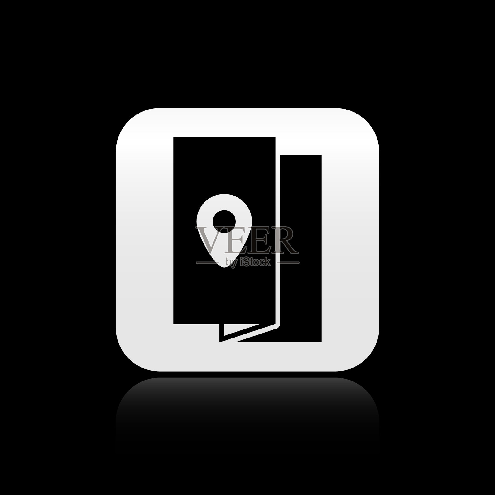 黑色封面书旅游指南图标孤立上插画图片素材