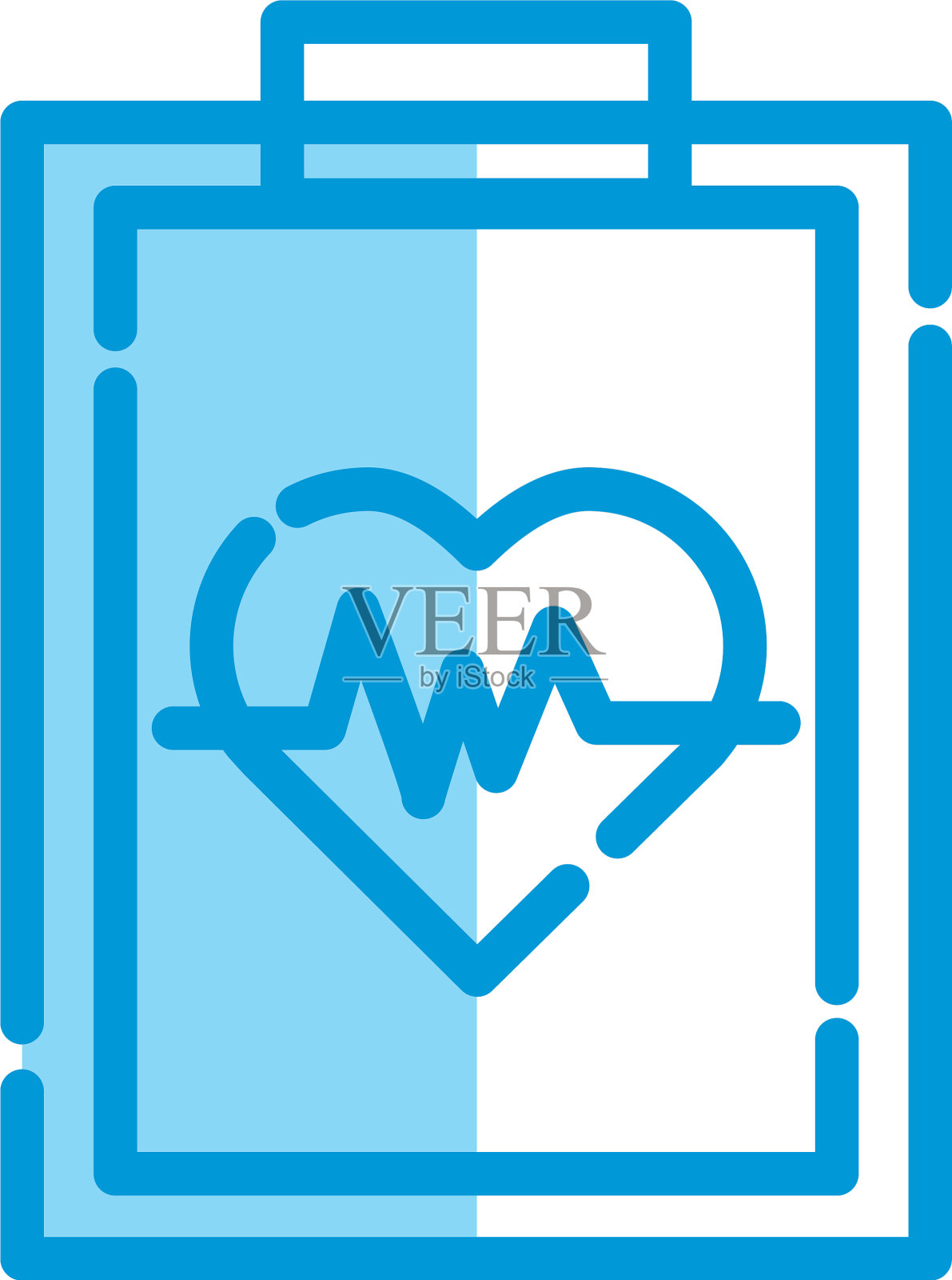 隔离医疗心脏脉搏图标设计图标素材