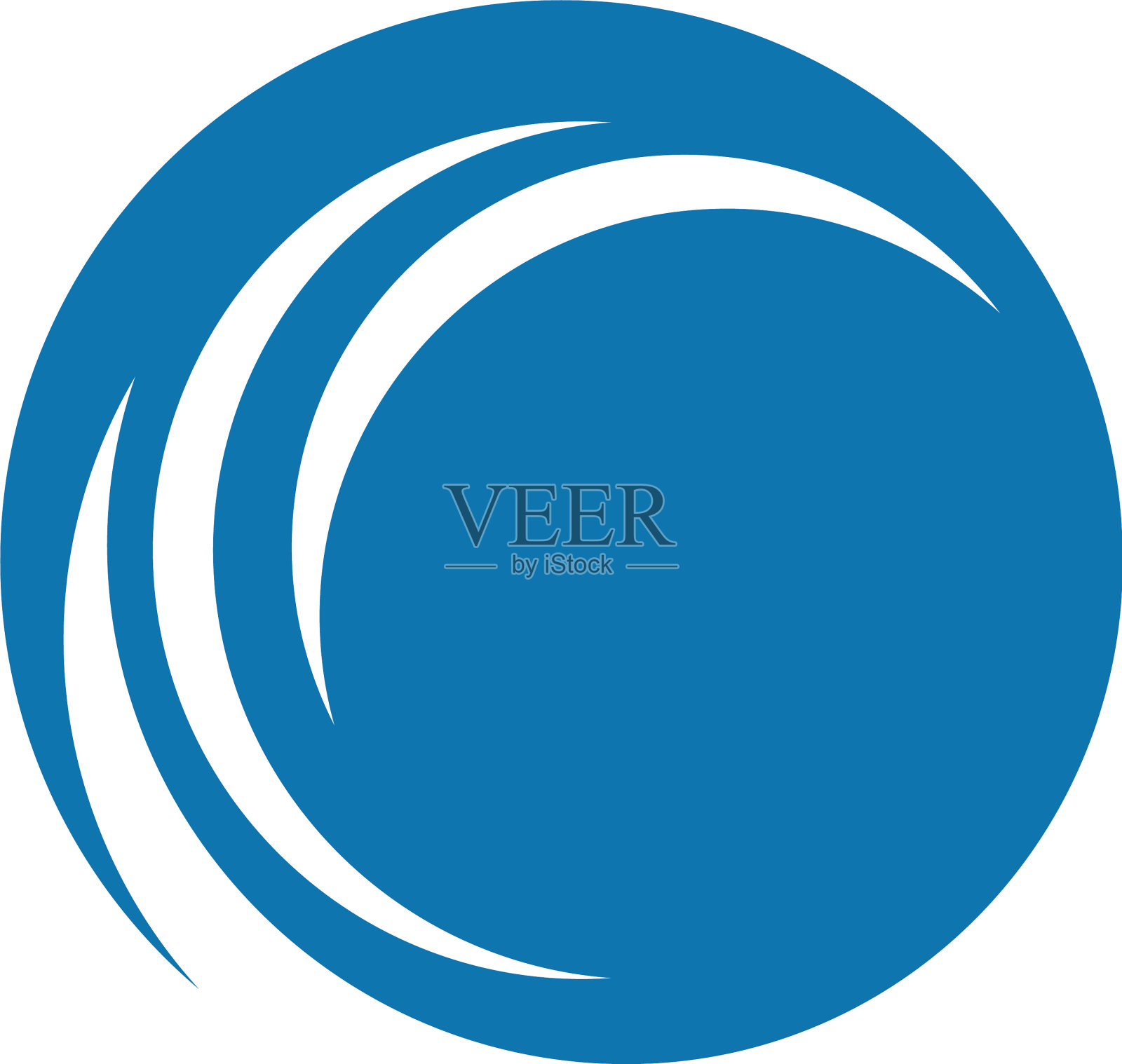 C字母水波图标设计元素图片