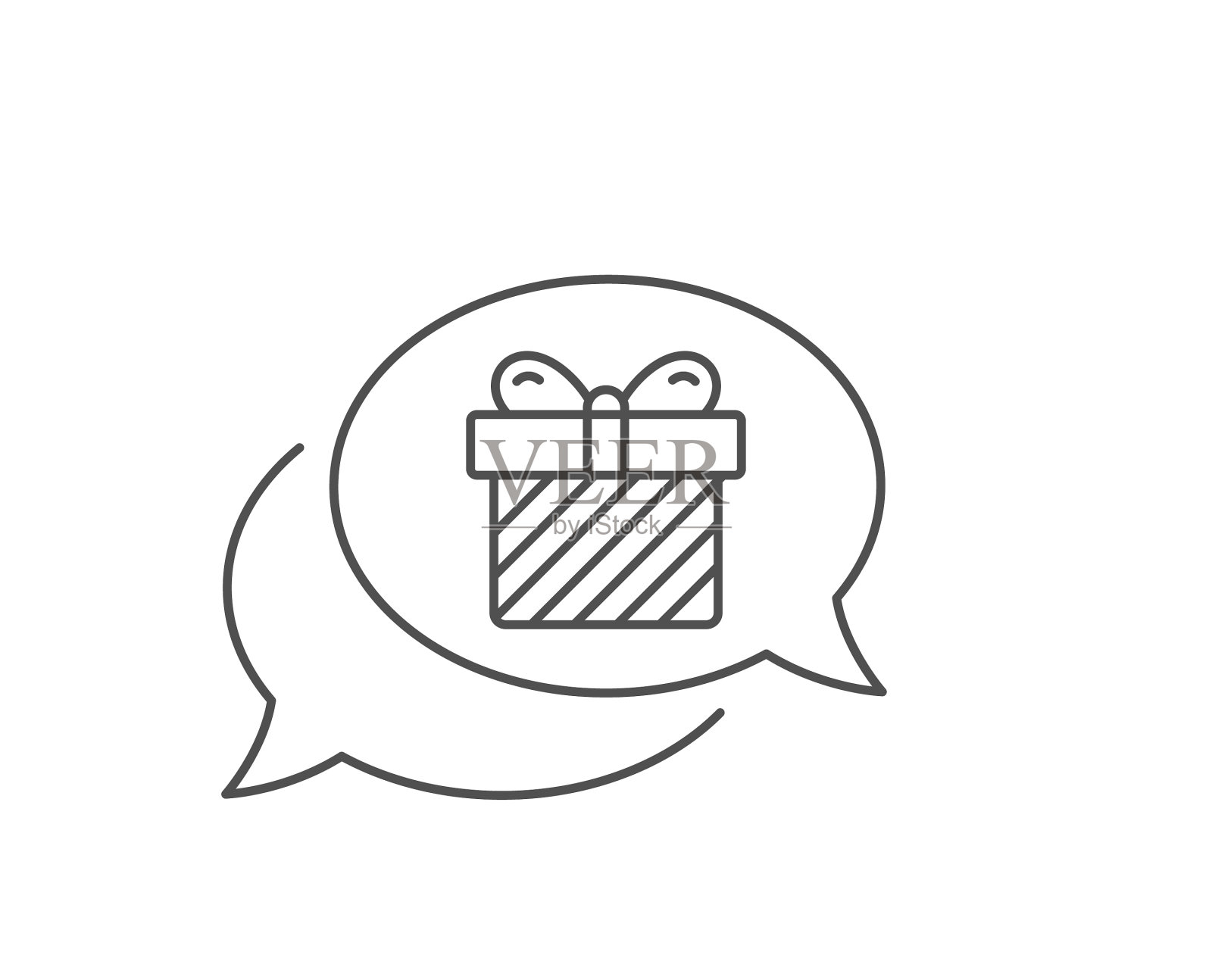 礼盒线图标呈现标志图标素材