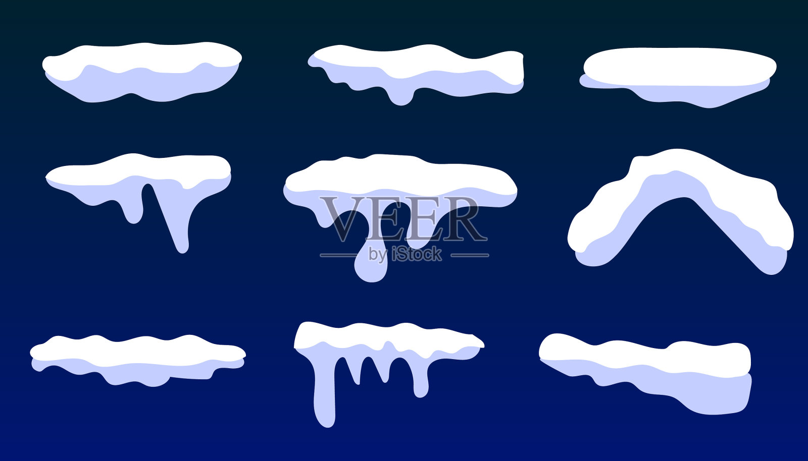 雪帽雪球插画图片素材