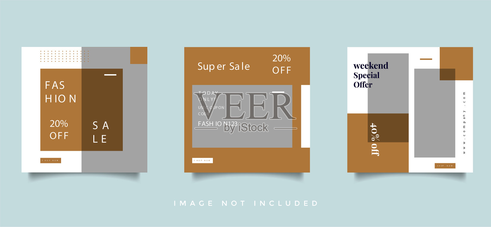 社交媒体帖子设计模板插画图片素材