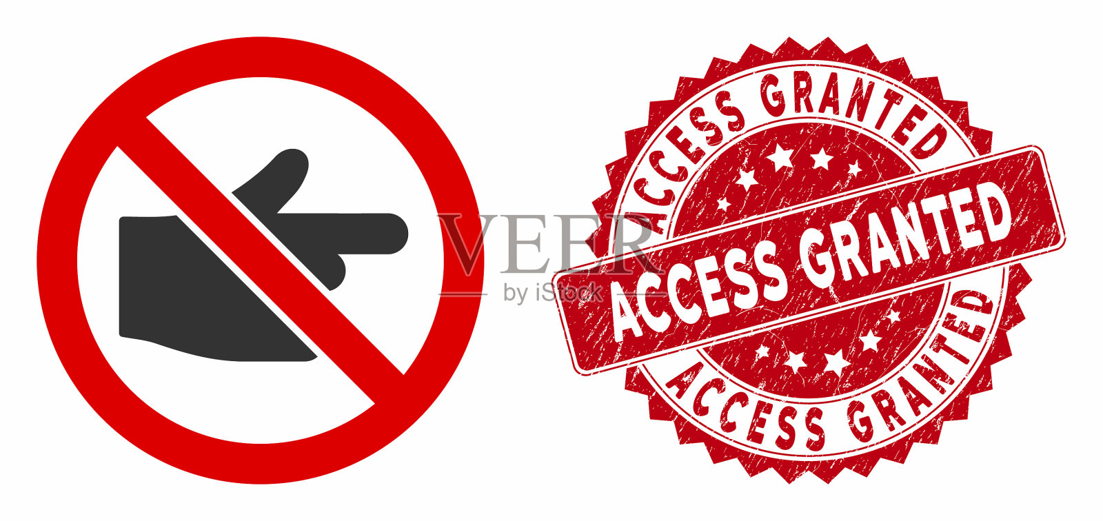 没有食指图标纹理访问授予图标素材