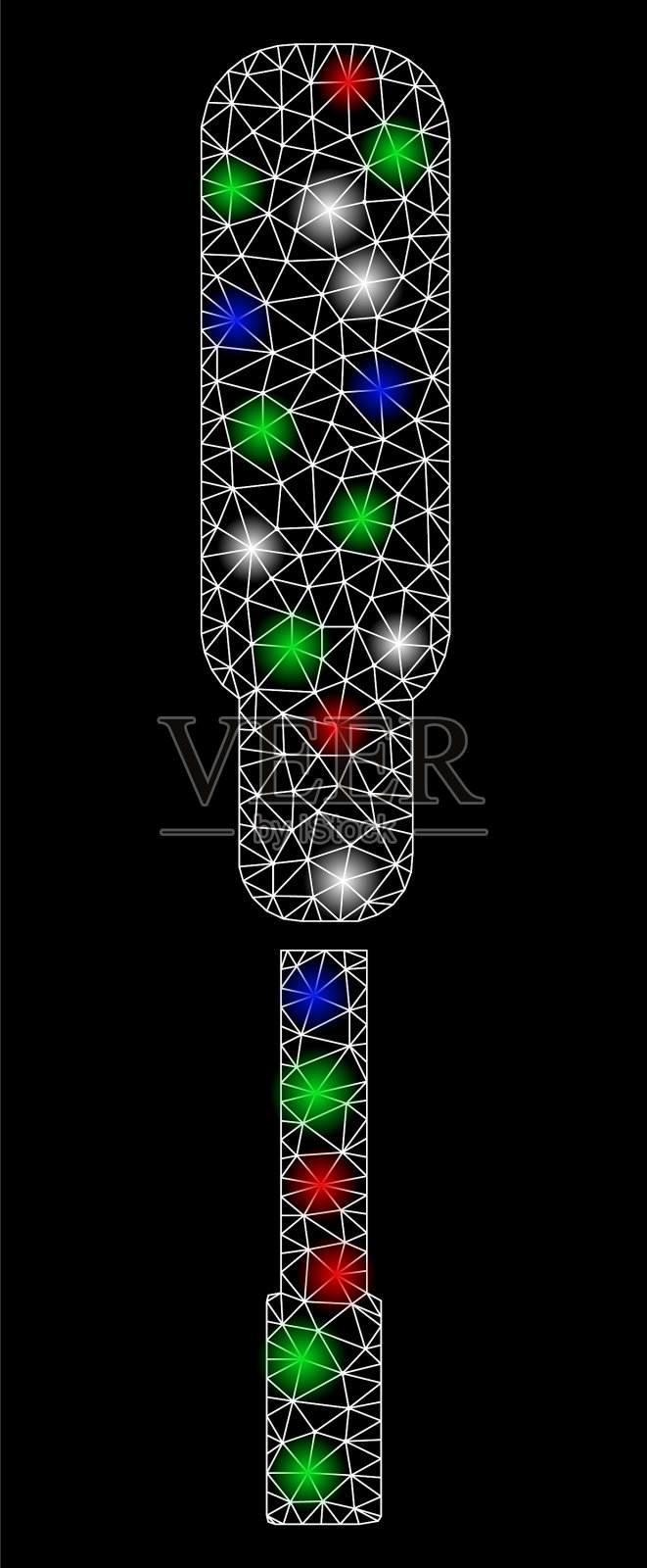 亮网网螺丝刀与亮点插画图片素材