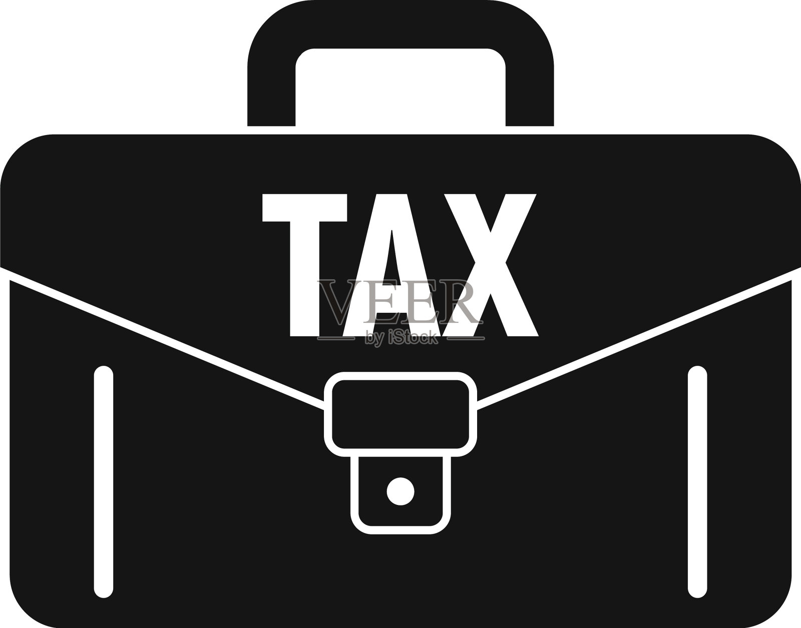 税皮箱图标简约风格设计元素图片