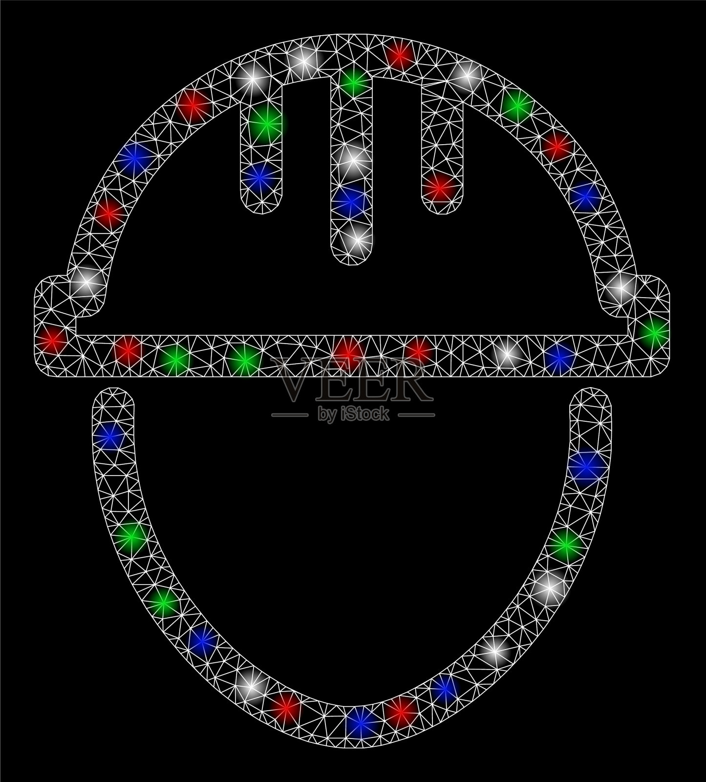 有闪光斑点的明亮网状胴体插画图片素材