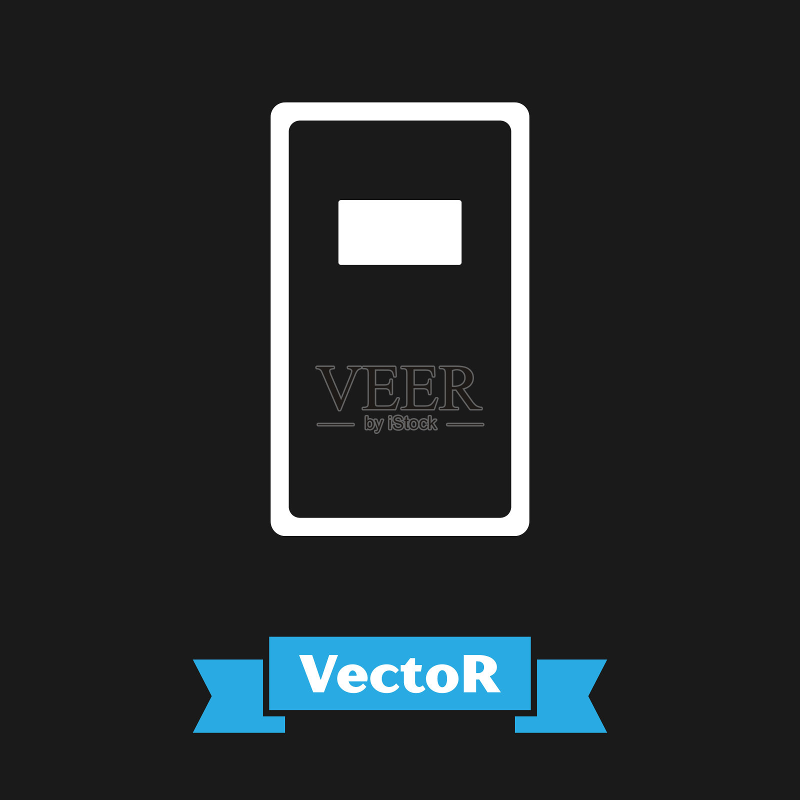 白色警察攻击盾牌图标孤立在黑色插画图片素材