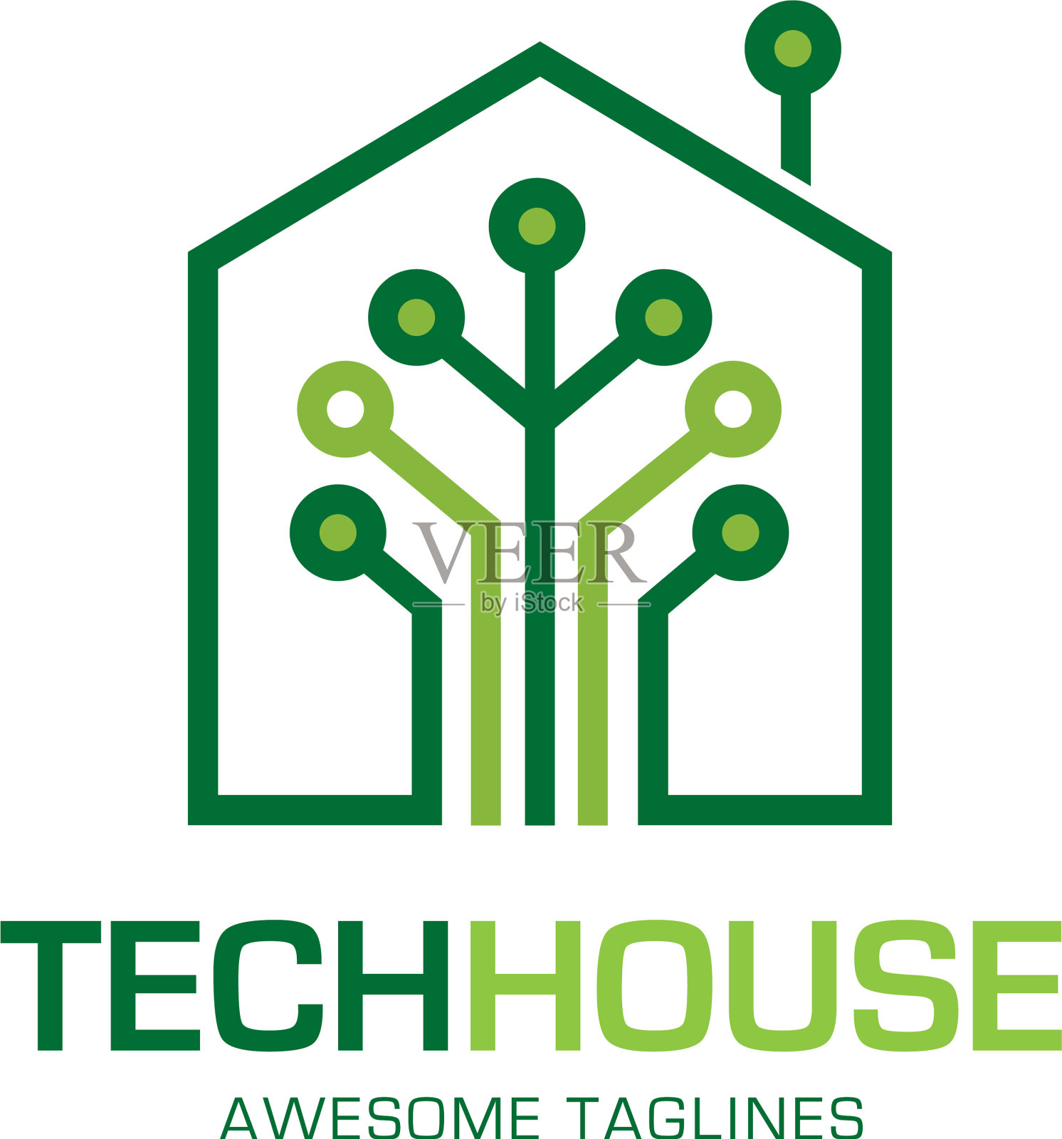 科技家标志插画图片素材