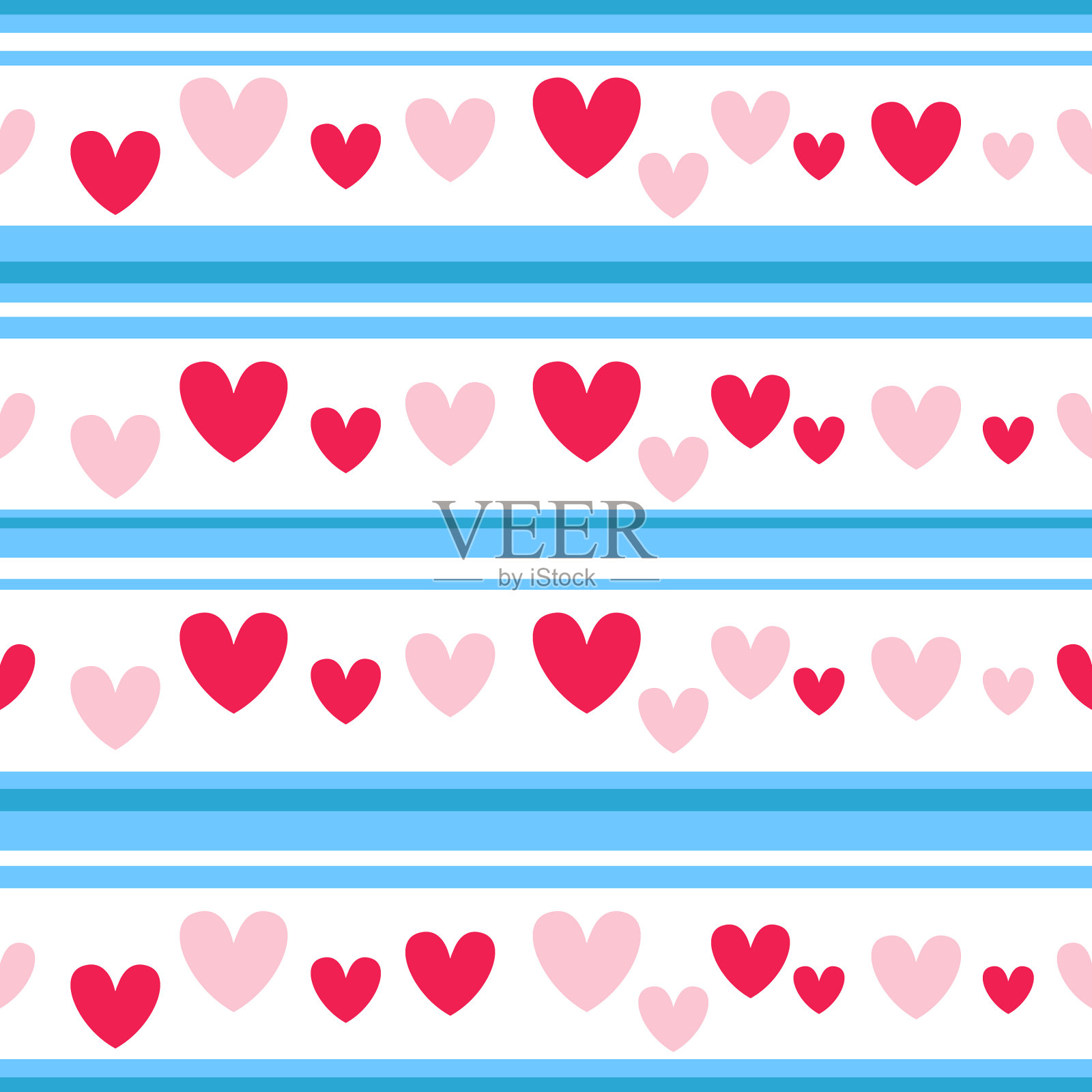 情人节无缝模式插画图片素材