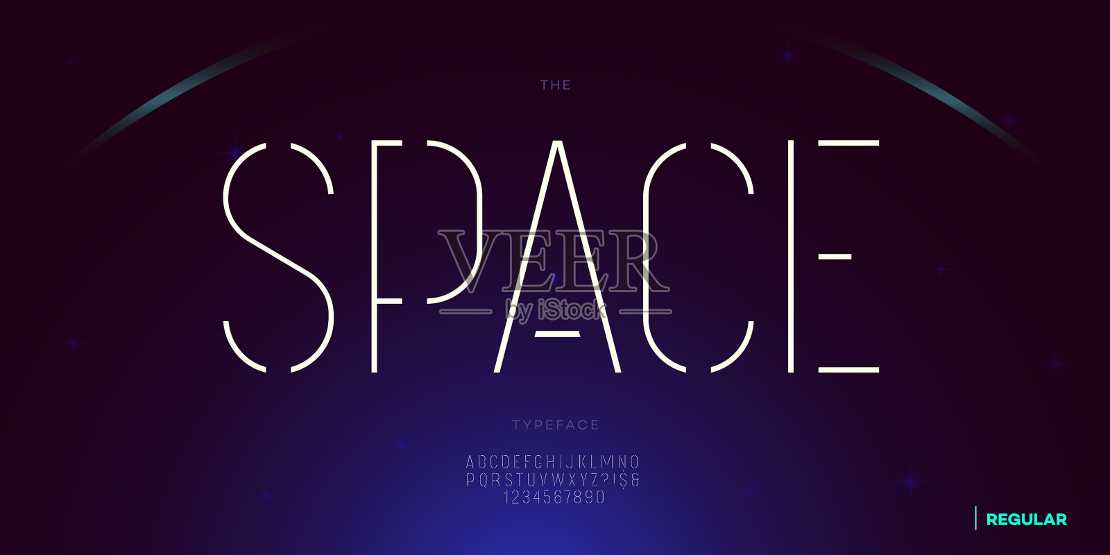 空间字体最小样式插画图片素材