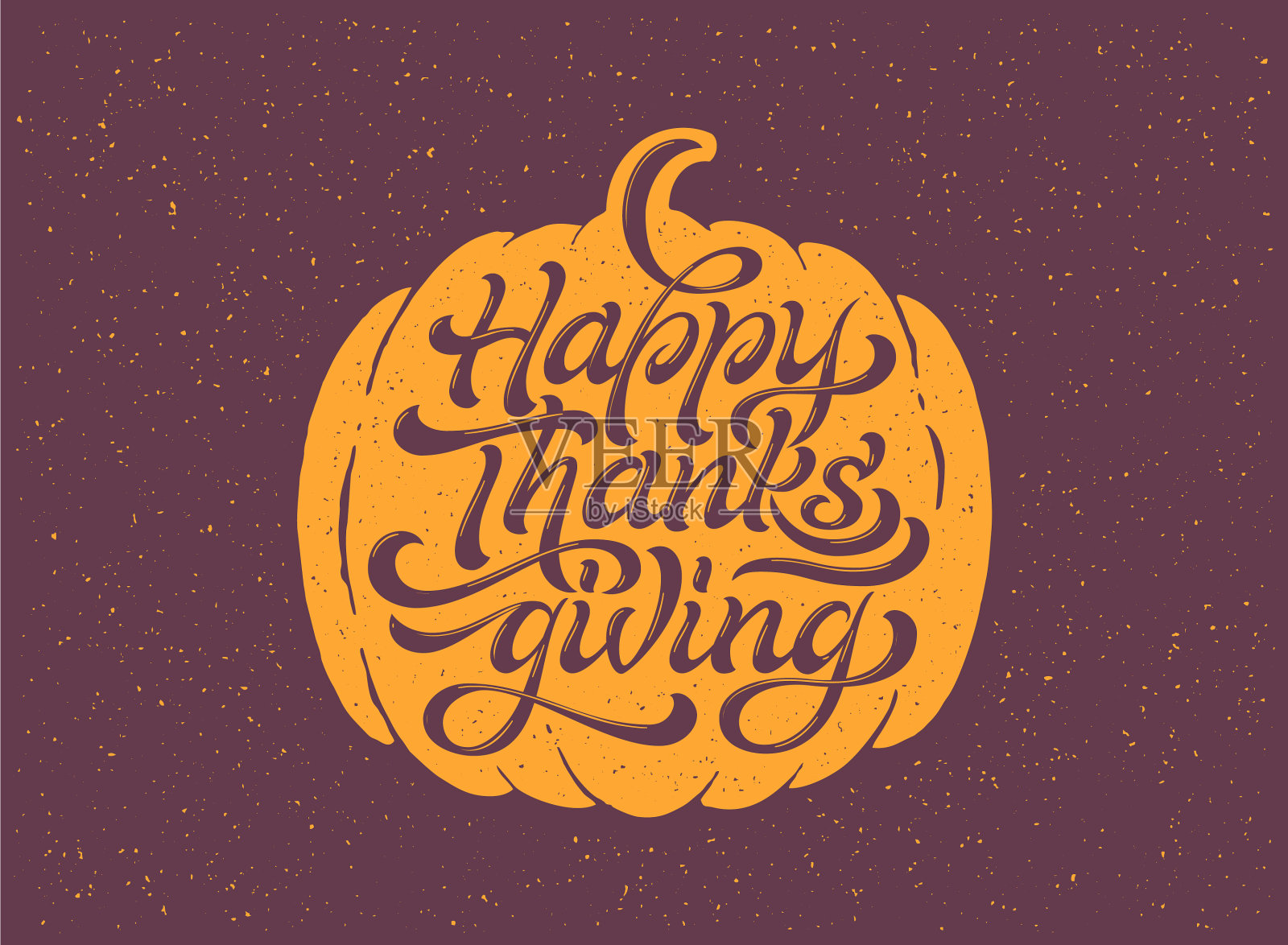 美丽的字母，感恩节快乐插画图片素材