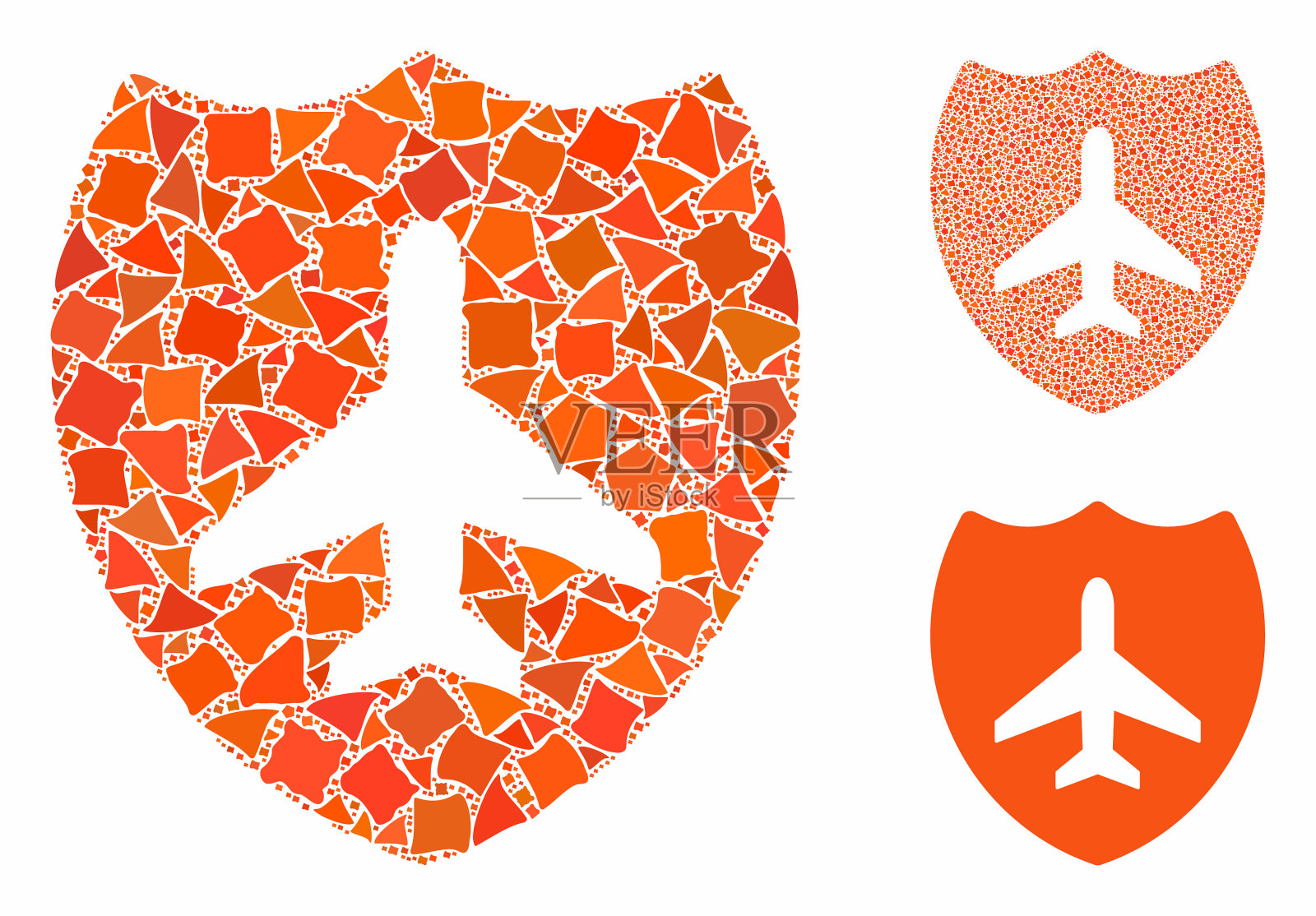 航空盾组成图标驼峰元素插画图片素材