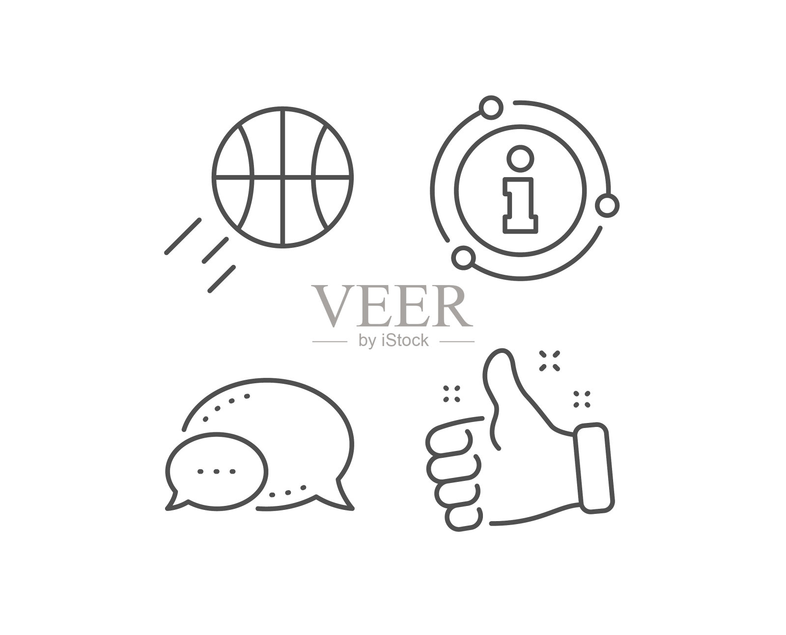 篮球线图标运动球标志图标素材