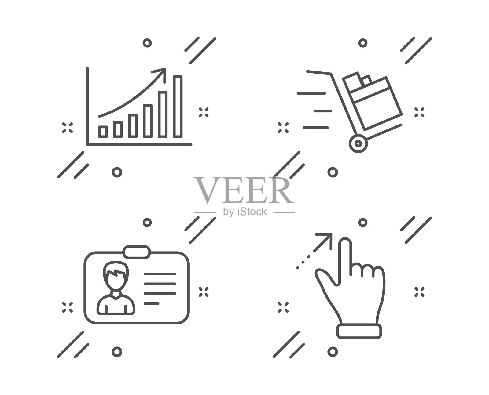 推车图，图表和识别卡图标素材