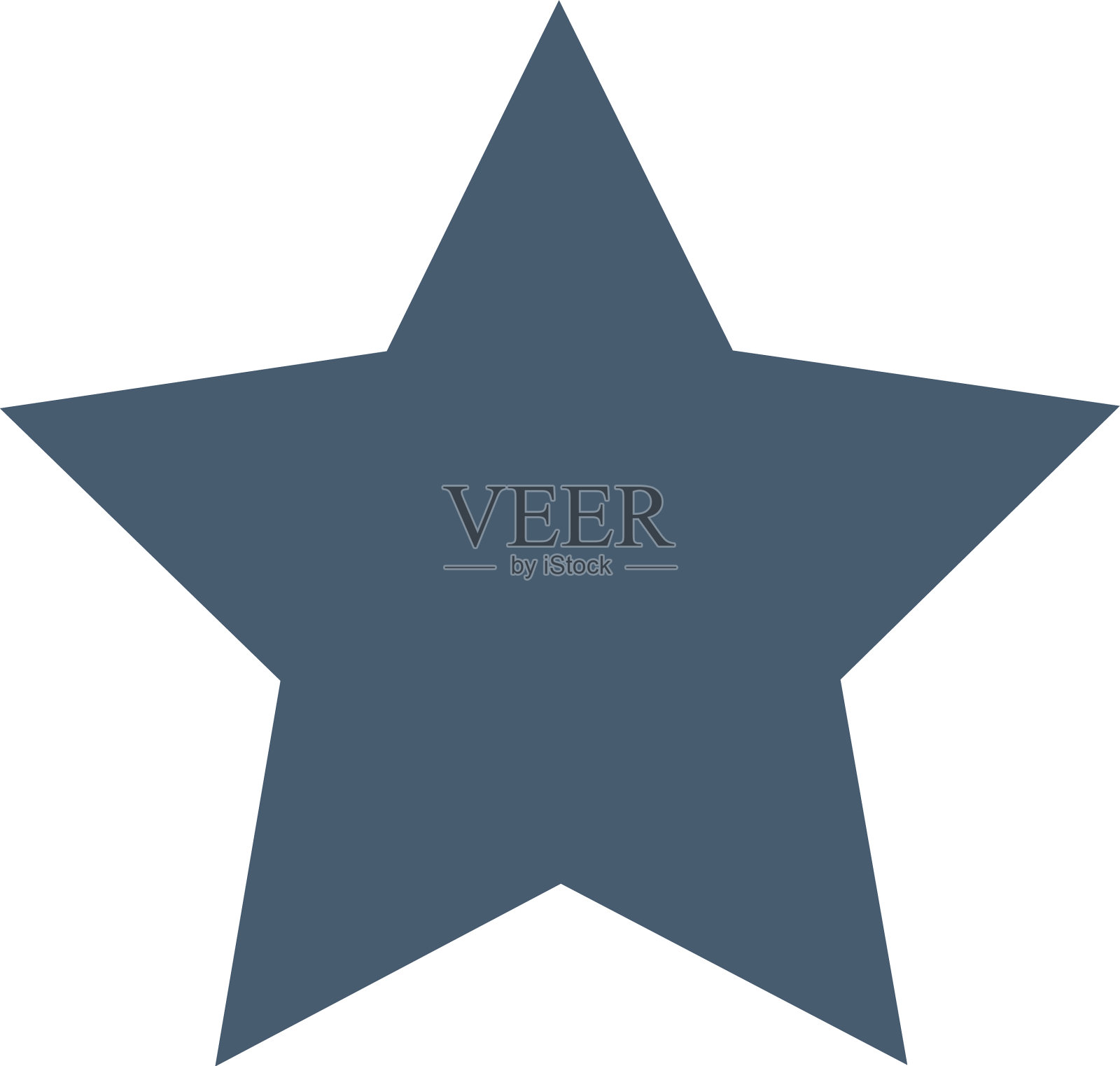 灰色星形图标孤立在白色背景上图标素材