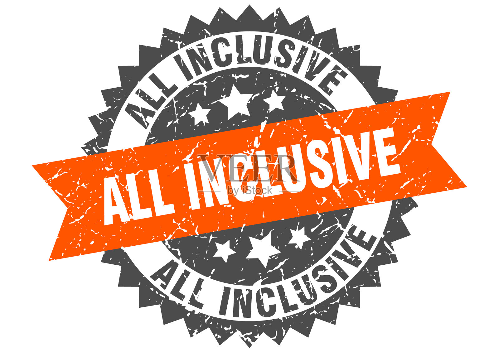 所有包括垃圾邮票与橙色带所有设计元素图片