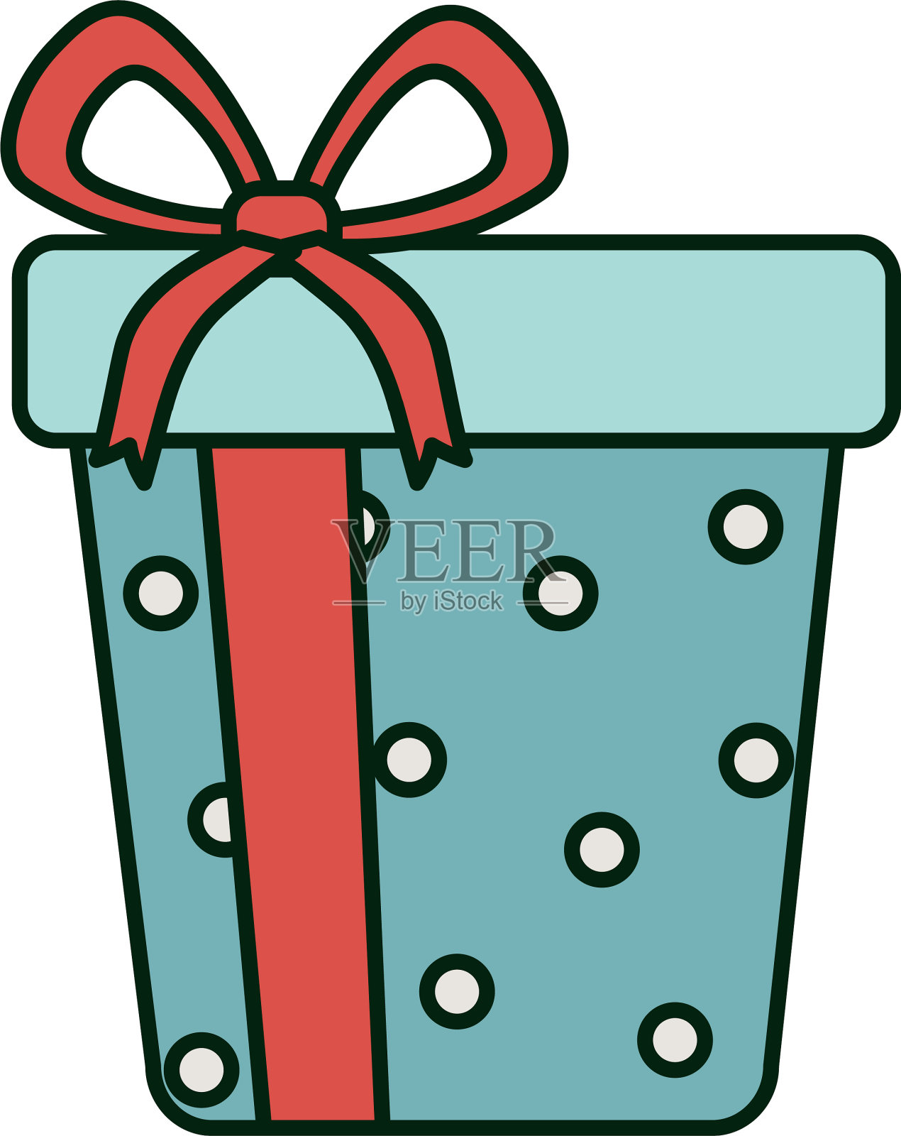 包装好的礼盒蝴蝶结装饰圣诞快乐设计元素图片