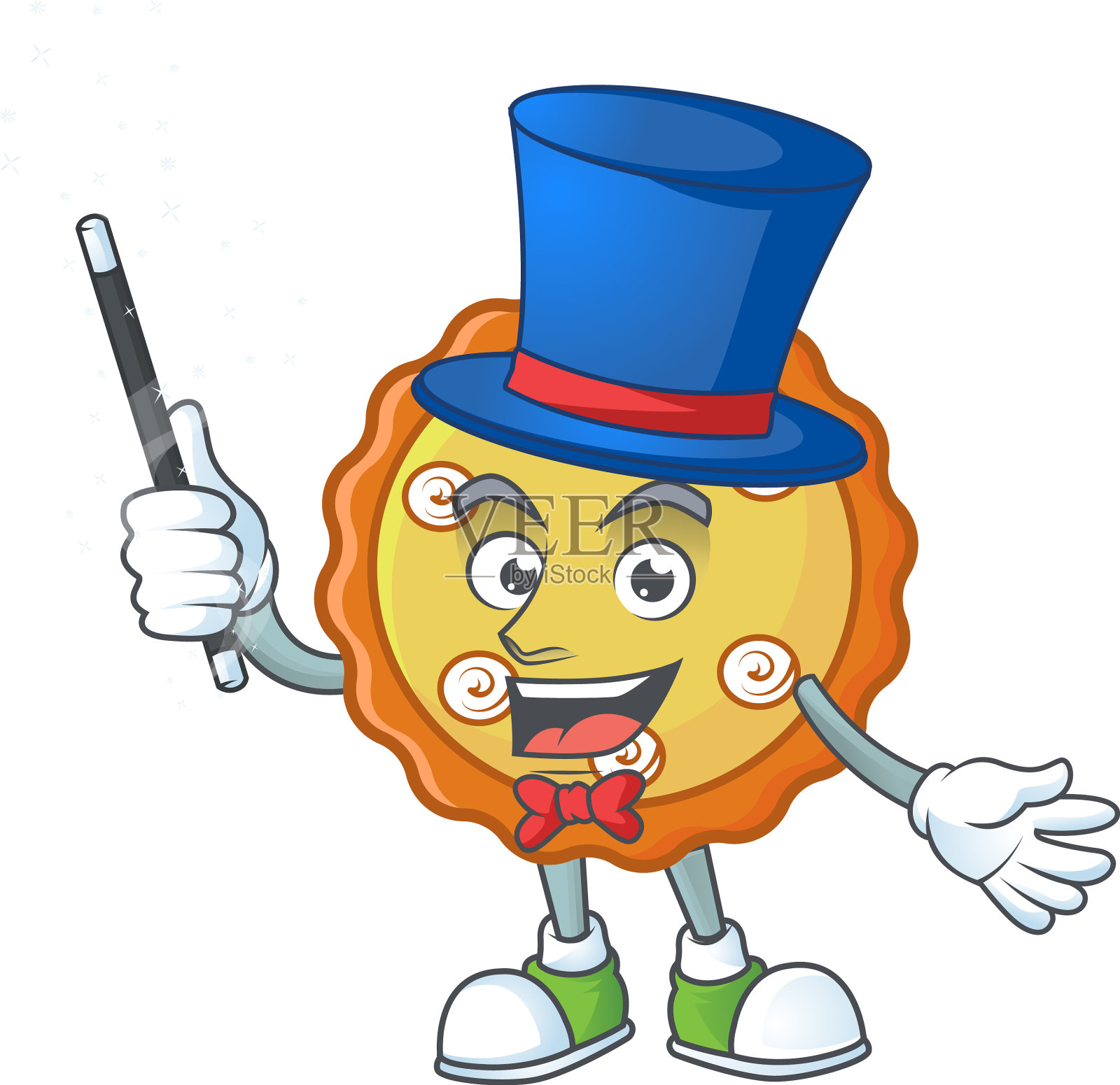 魔术师苹果派卡通人物与吉祥物插画图片素材