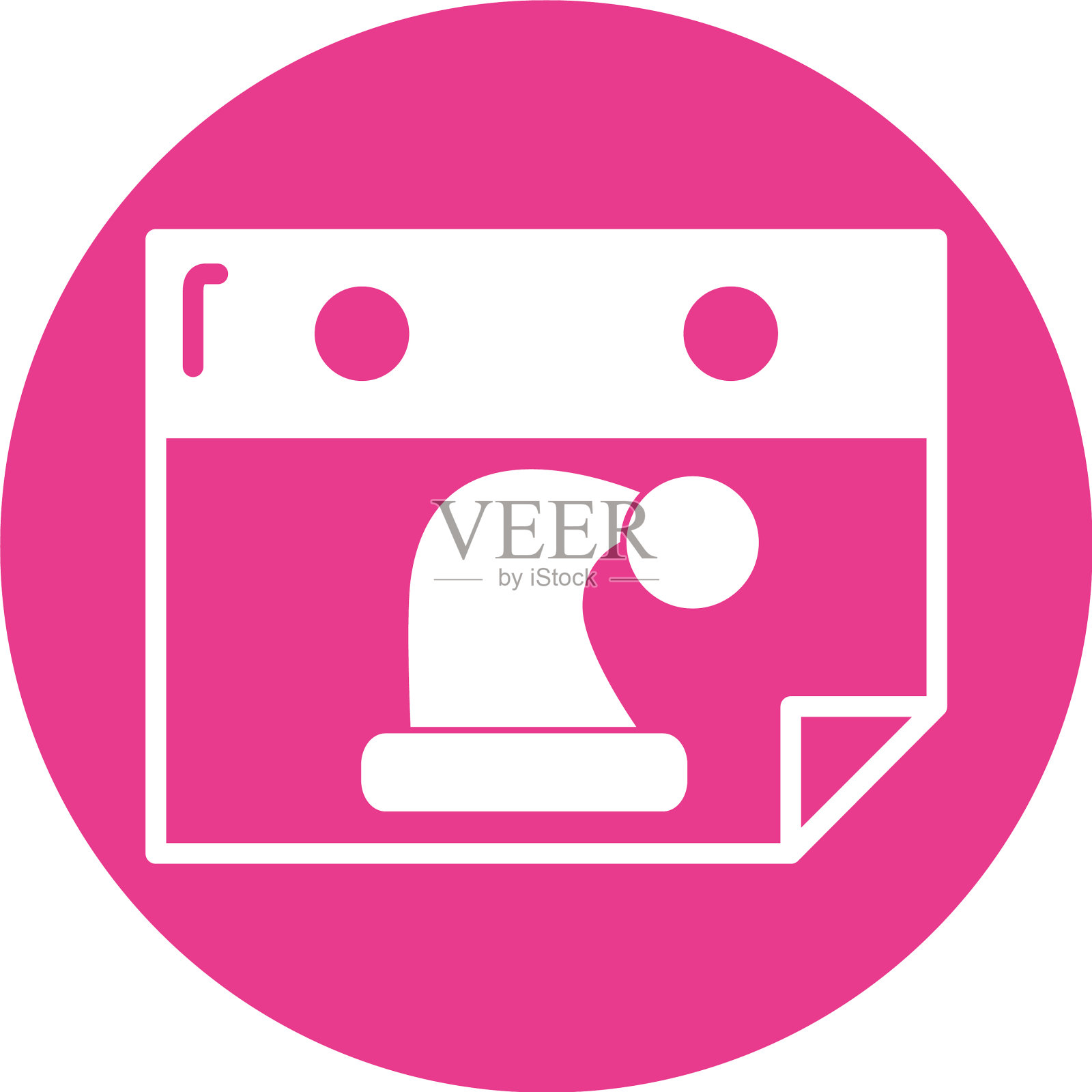 孤立的日历块和平面设计图标素材