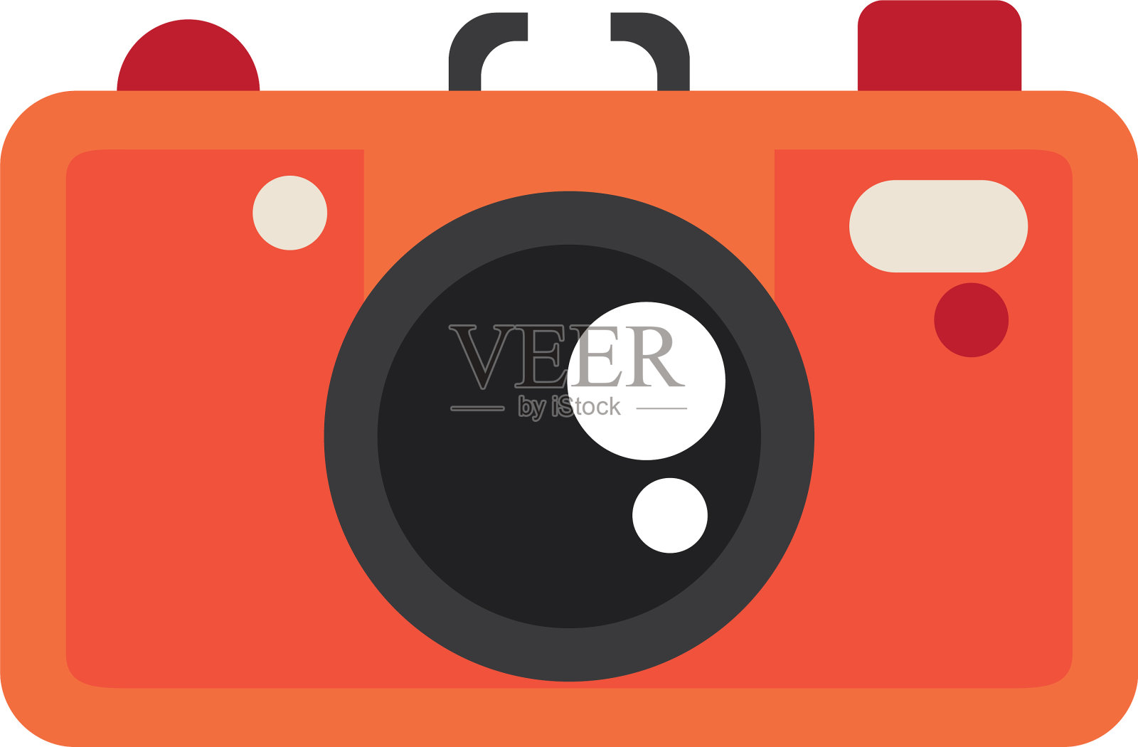 孤立的相机图标平面设计图标素材