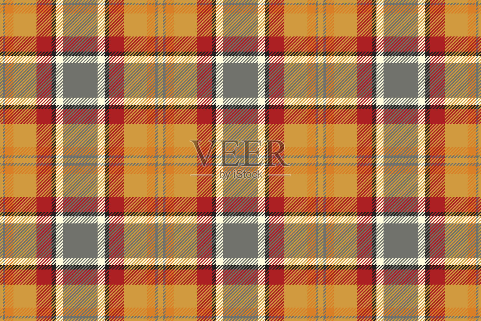 苏格兰格子无缝格子图案复古插画图片素材