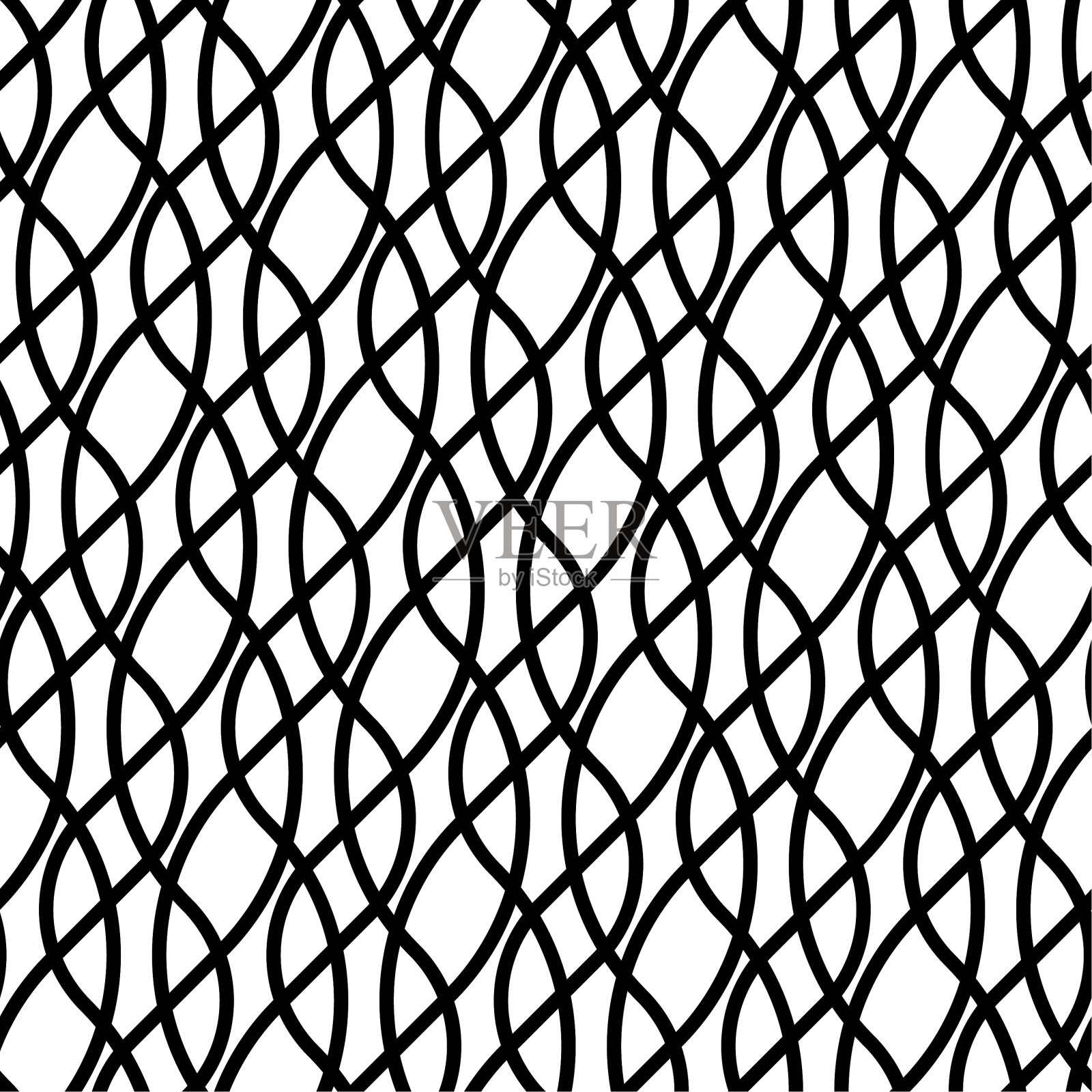 设计无缝单色交错图案插画图片素材