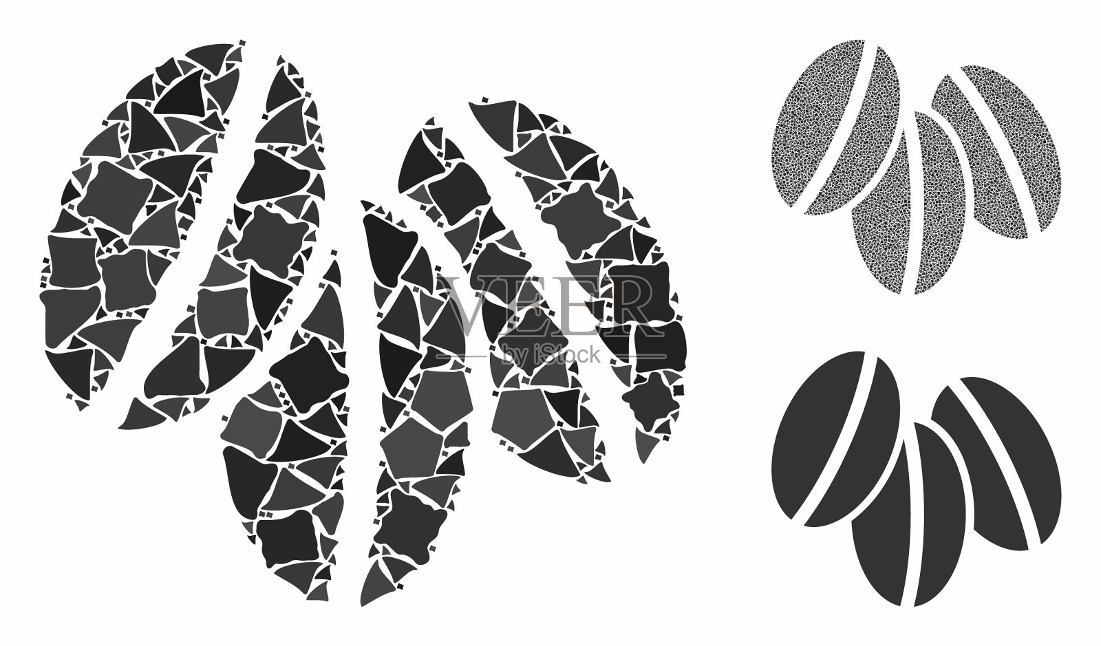 小麦种子组成图标不规则元素插画图片素材