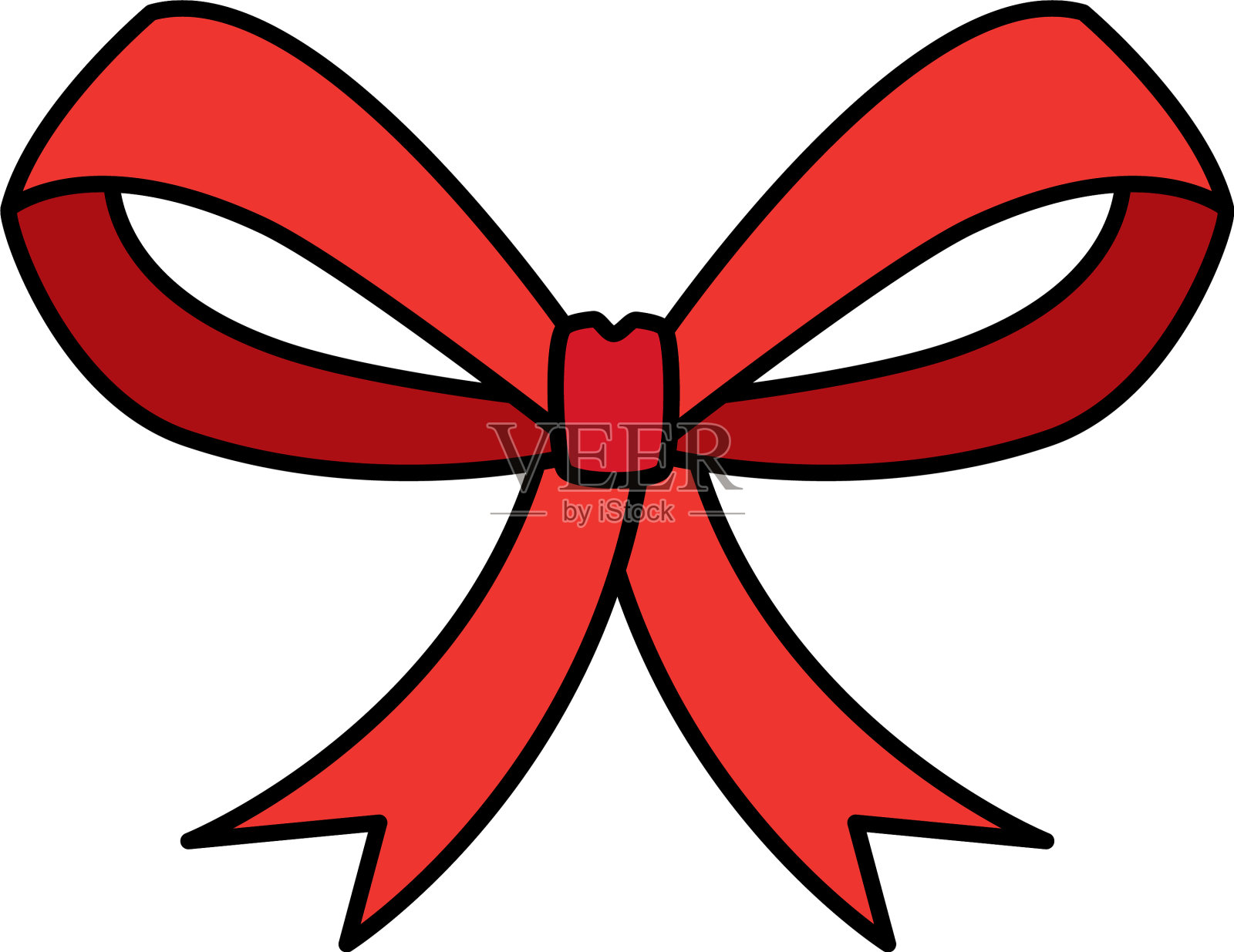 蝴蝶结丝带圣诞装饰孤立图标设计元素图片