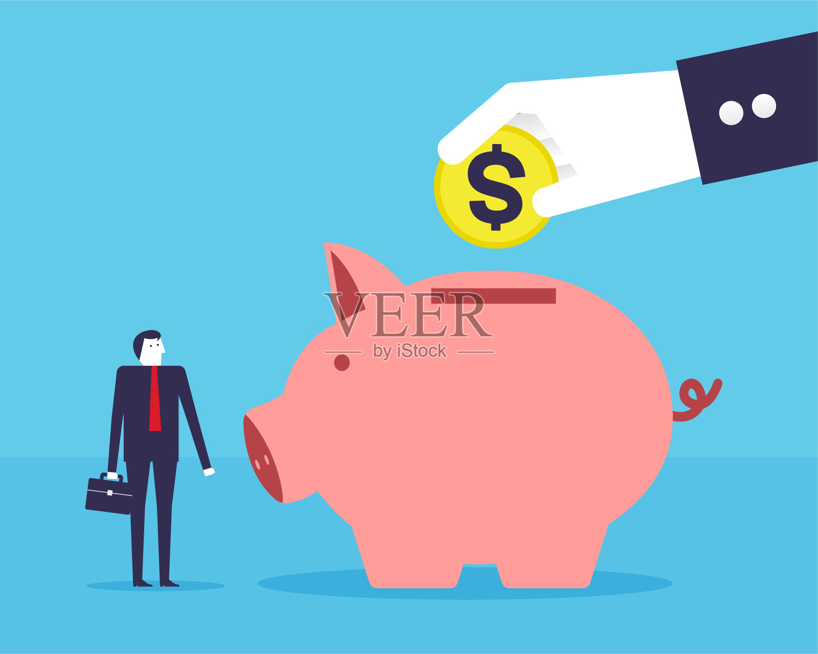 存钱罐业务插画图片素材