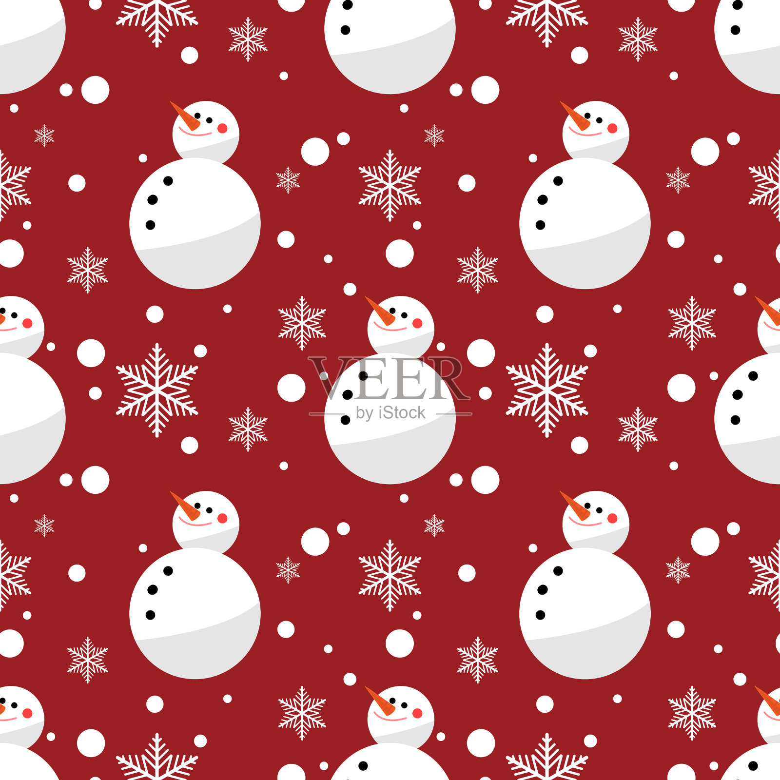 圣诞假期季节无缝模式插画图片素材