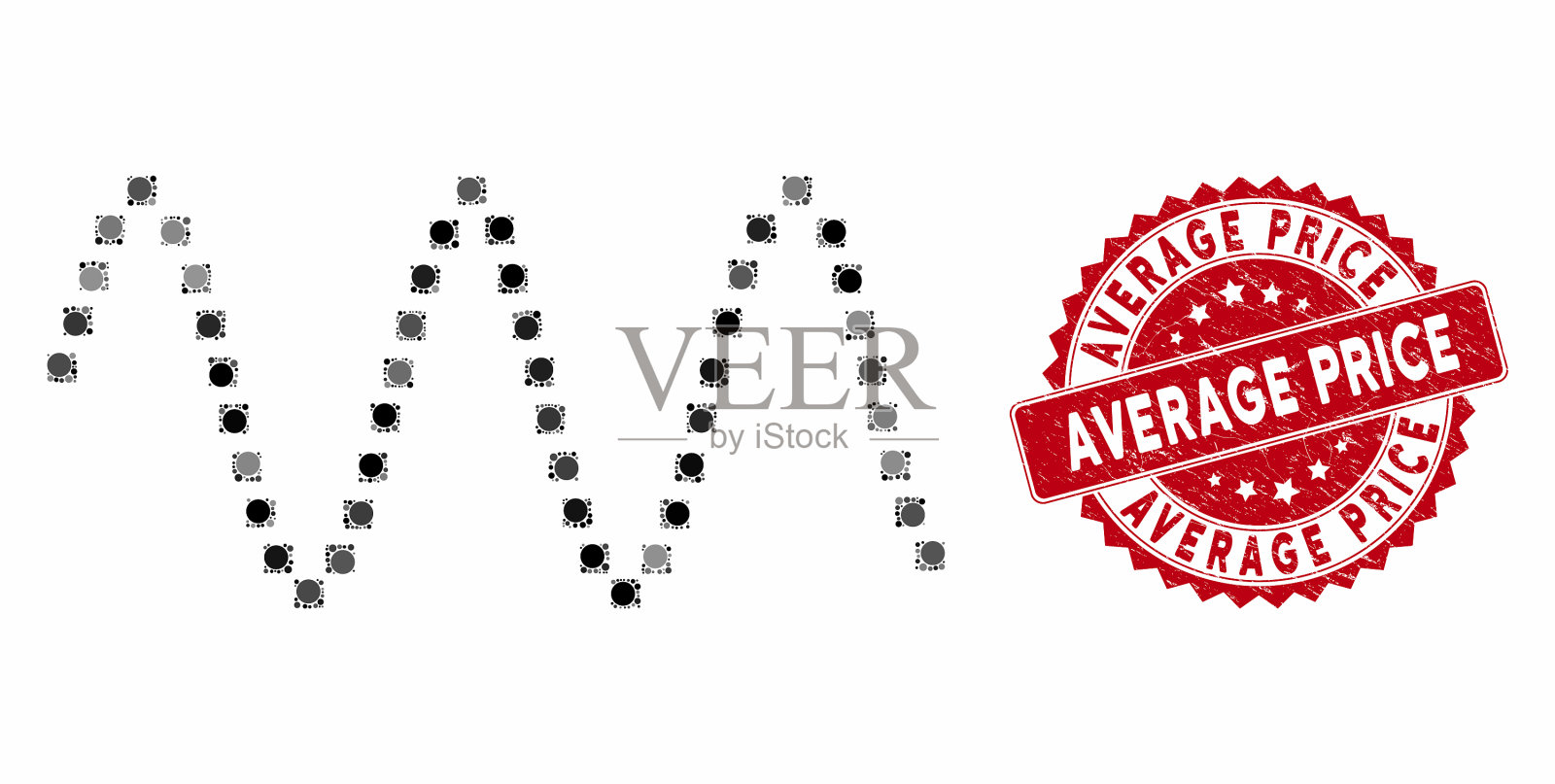 用划痕平均拼贴正弦波插画图片素材