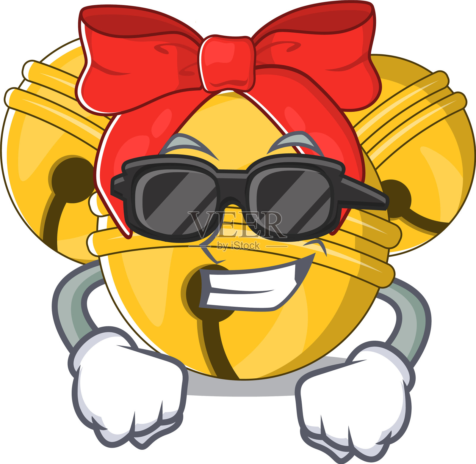 超级酷的铃铛卡通孤立与插画图片素材