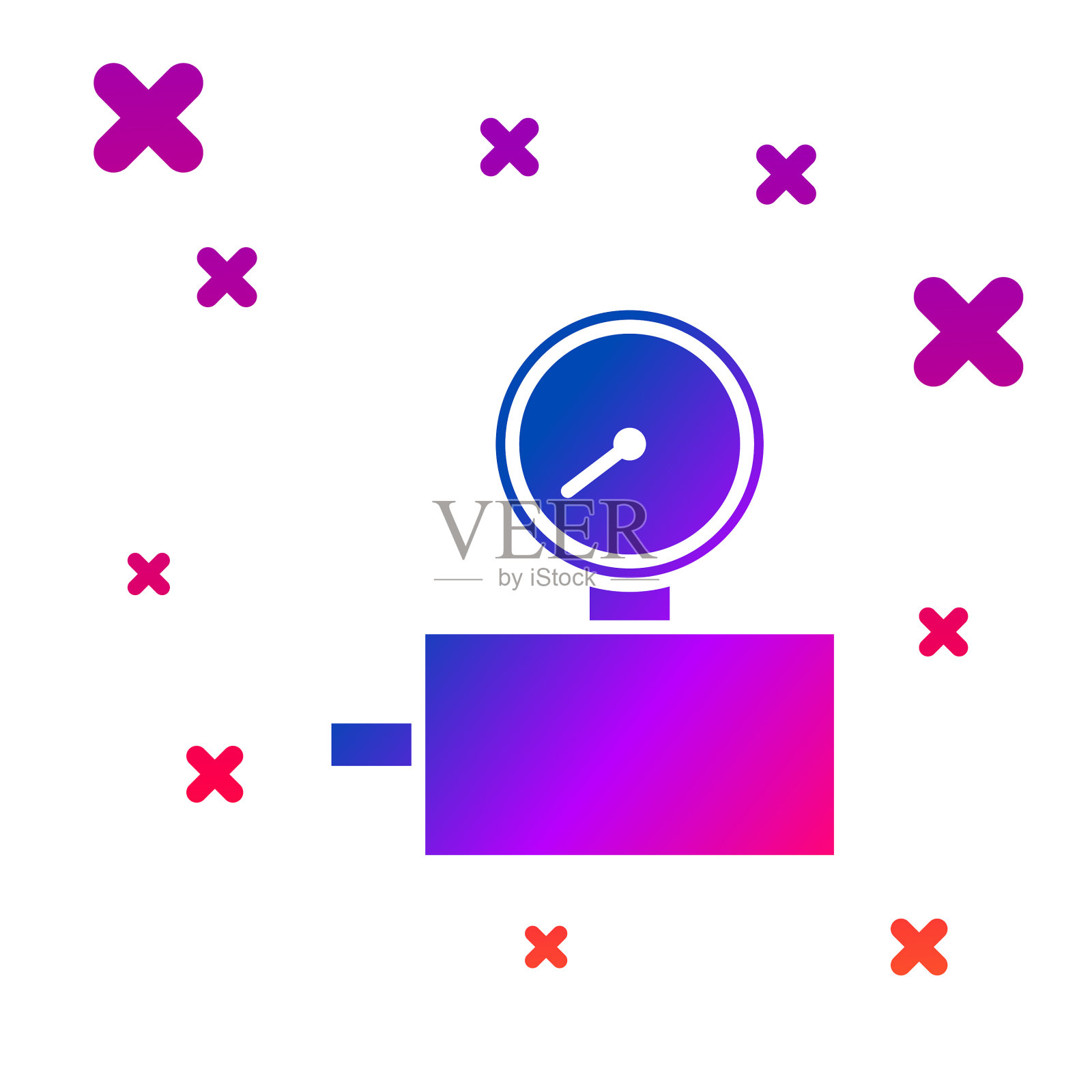 颜色测量刻度图标隔离在白色上图标素材