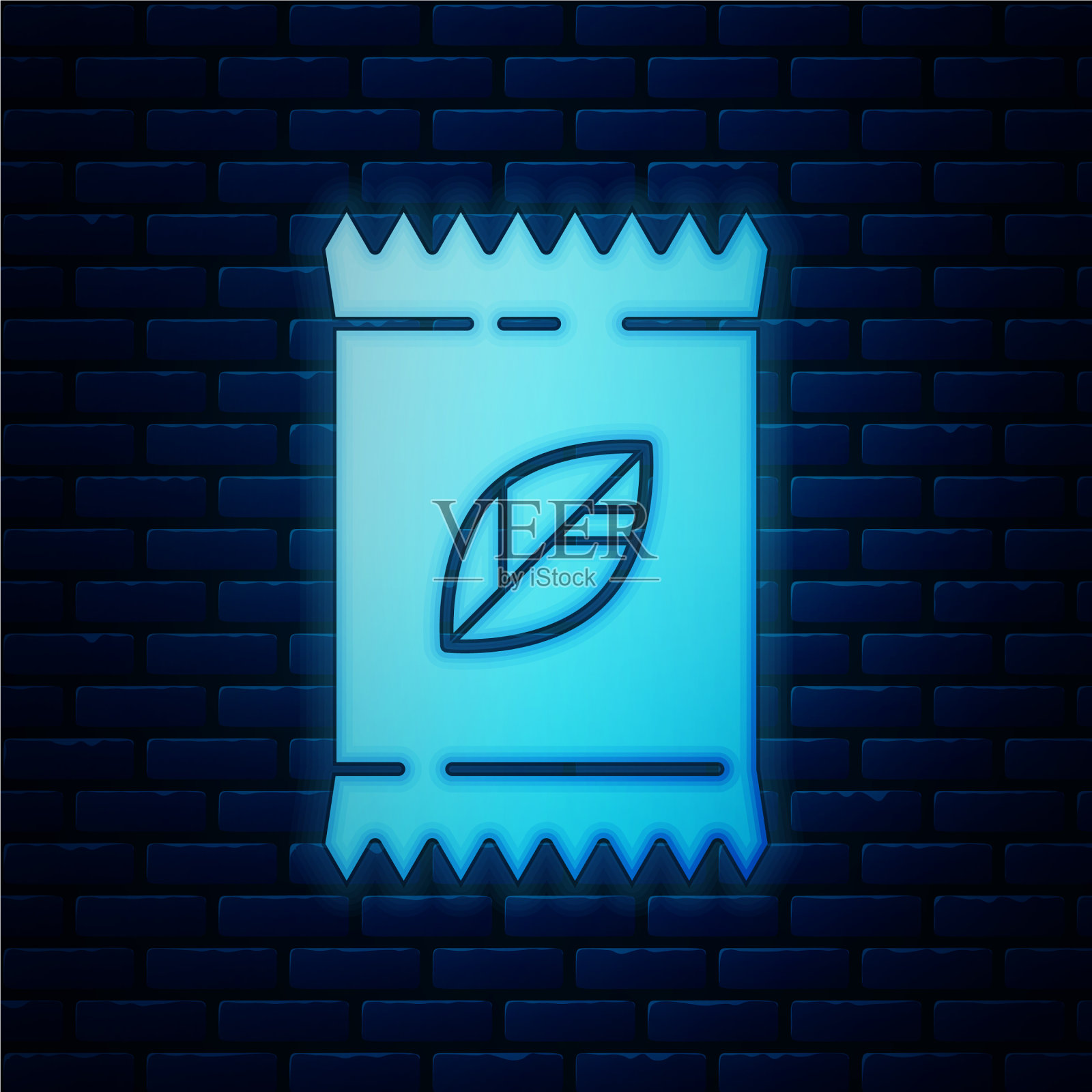 发光的霓虹灯一包饱满的种子一种特殊的插画图片素材