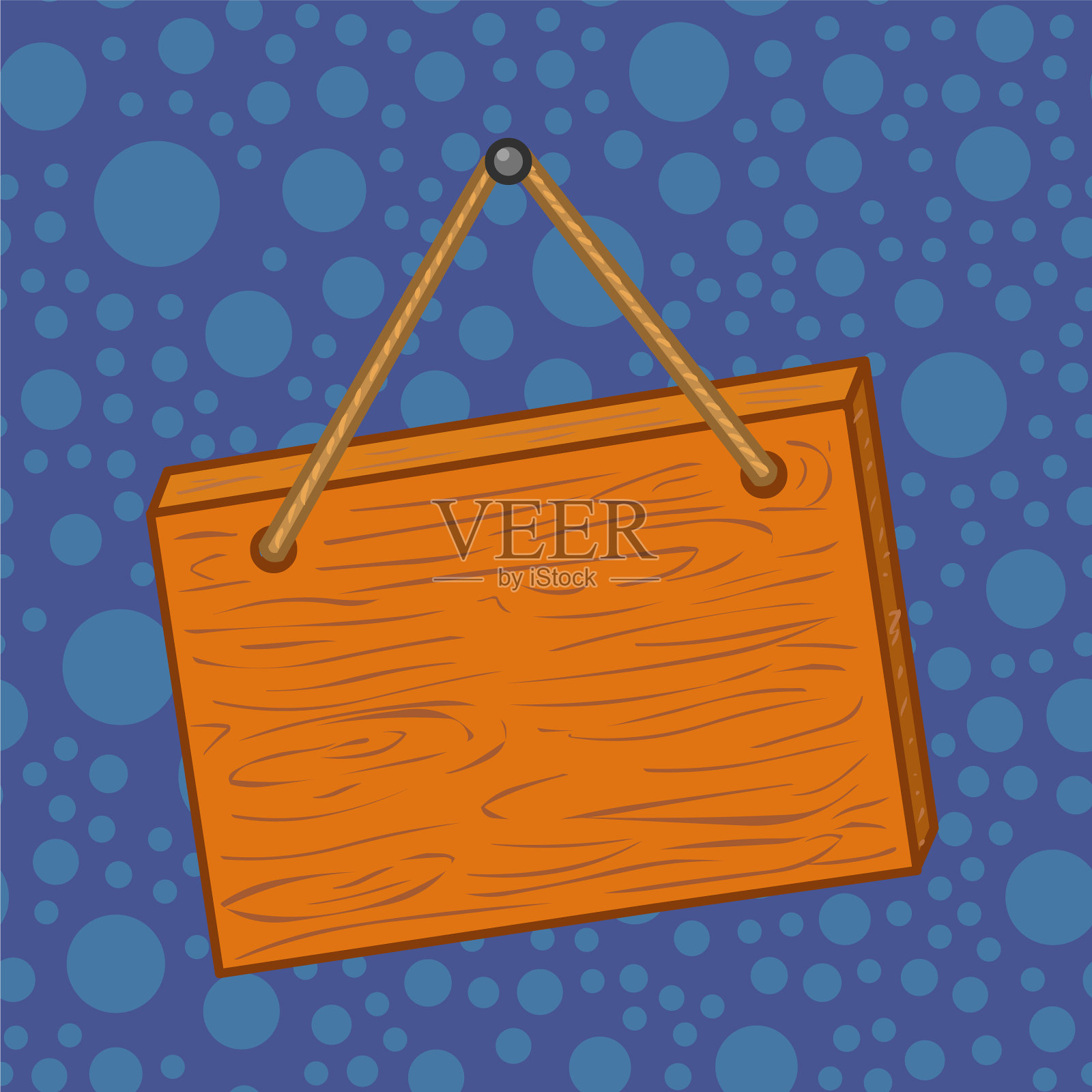 方形卡通虚幻的长方形木头挂下来插画图片素材