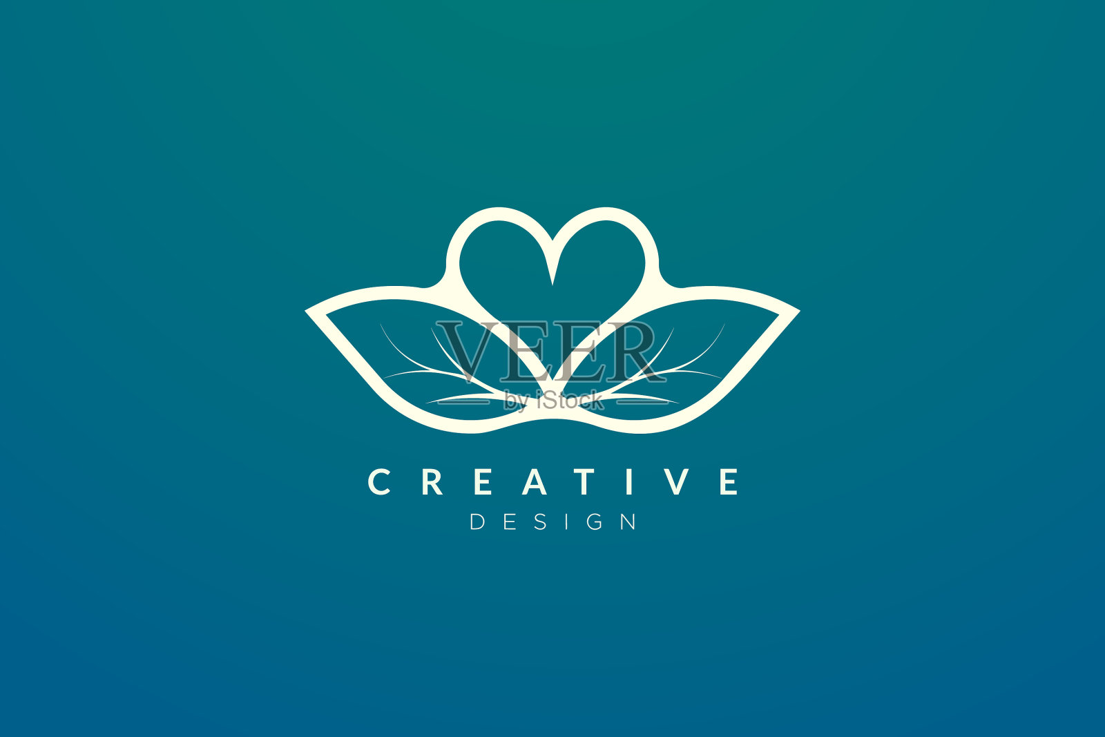 标志设计由叶子和形状组合而成插画图片素材