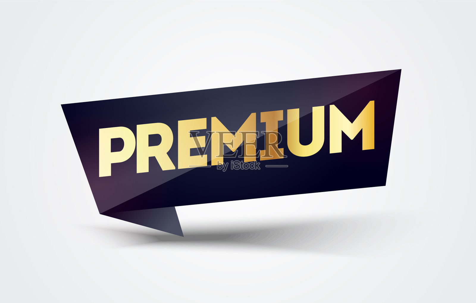 高档黑金色标奢侈金旗设计元素图片